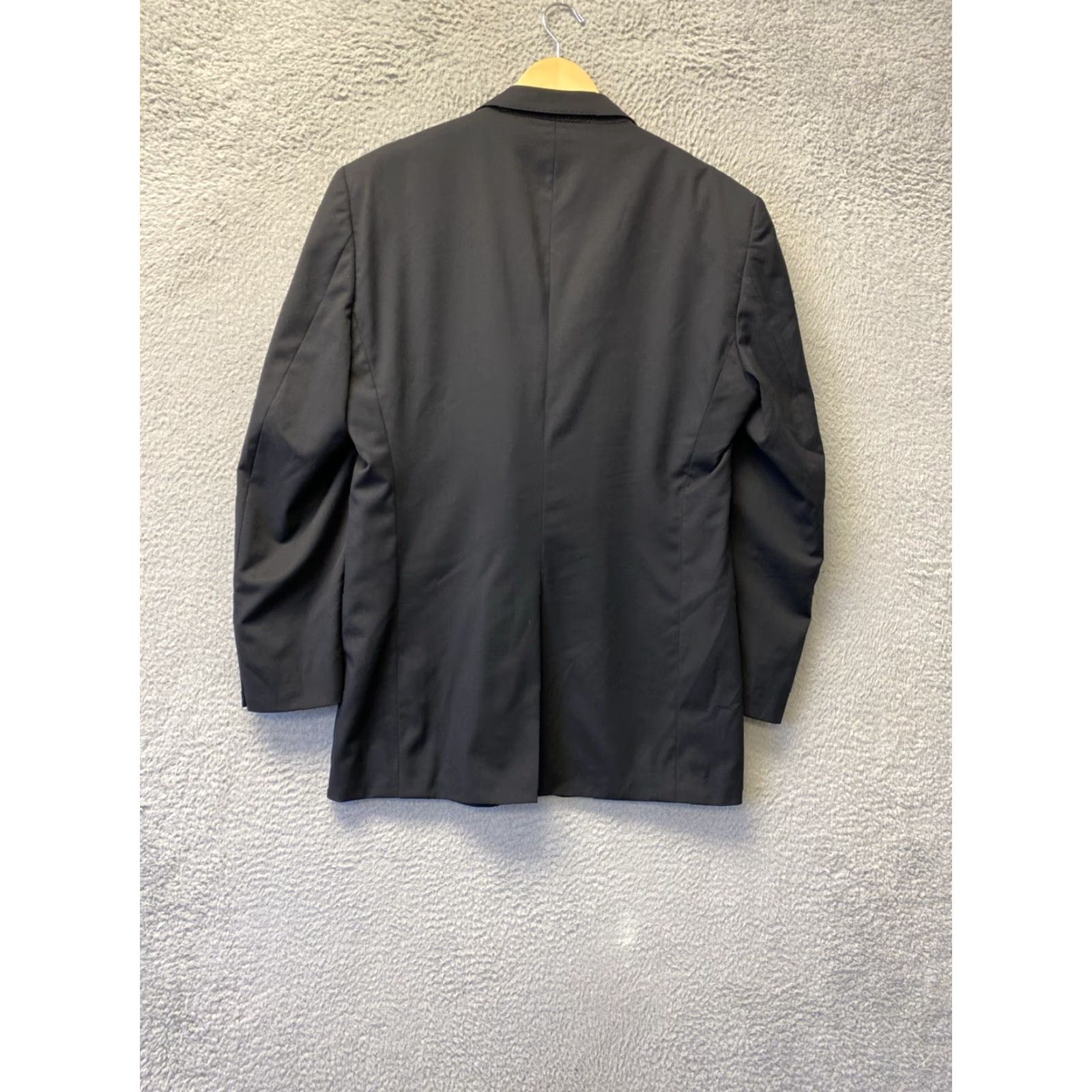 Joseph Joseph & Feiss Blazer Men 42 Regular Black Wool Two-Button Sport Coat Designer Modern Size 42R - 6 Thumbnail
