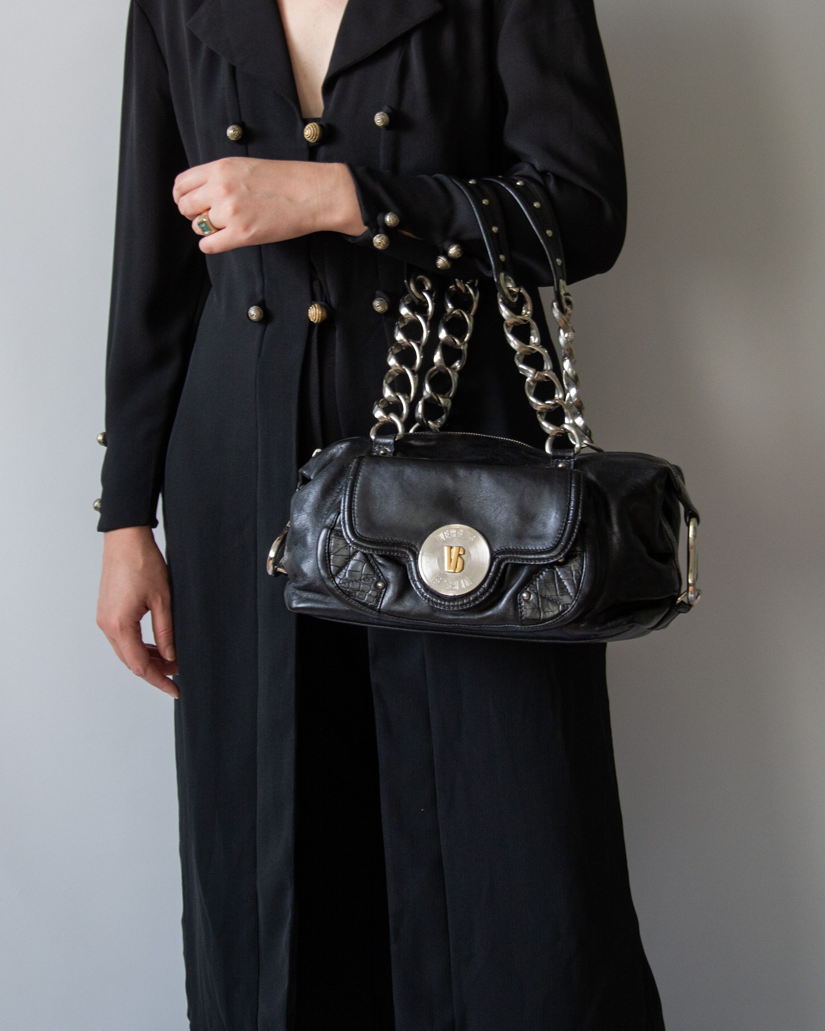 Versace Vintage Versus croco details handbag Size ONE SIZE - 1 Thumbnail