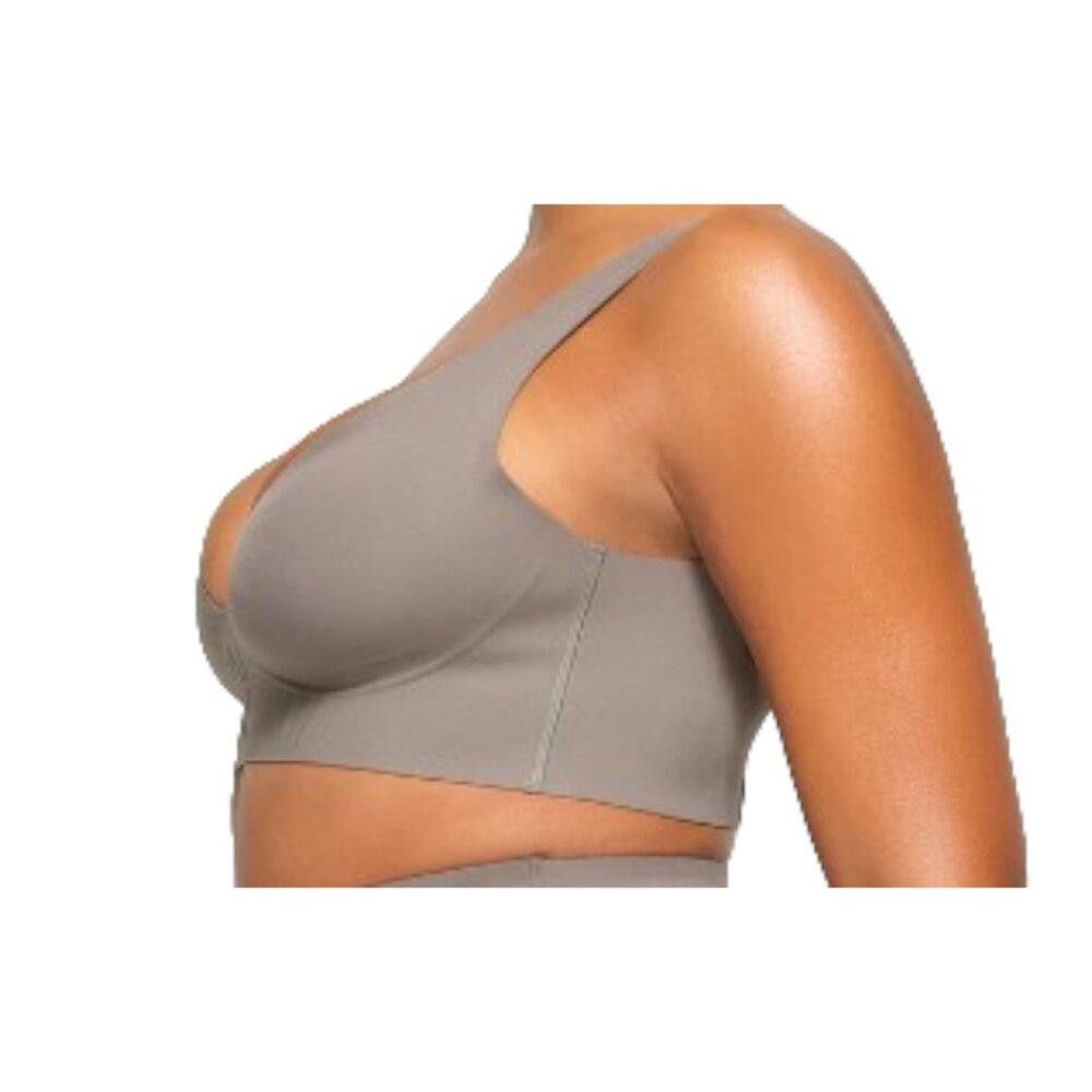 Designer SKB1707 Skims NWT BONDED CORSET PLUNGE BRALETTE Steel 4X Size ONE SIZE - 3 Thumbnail