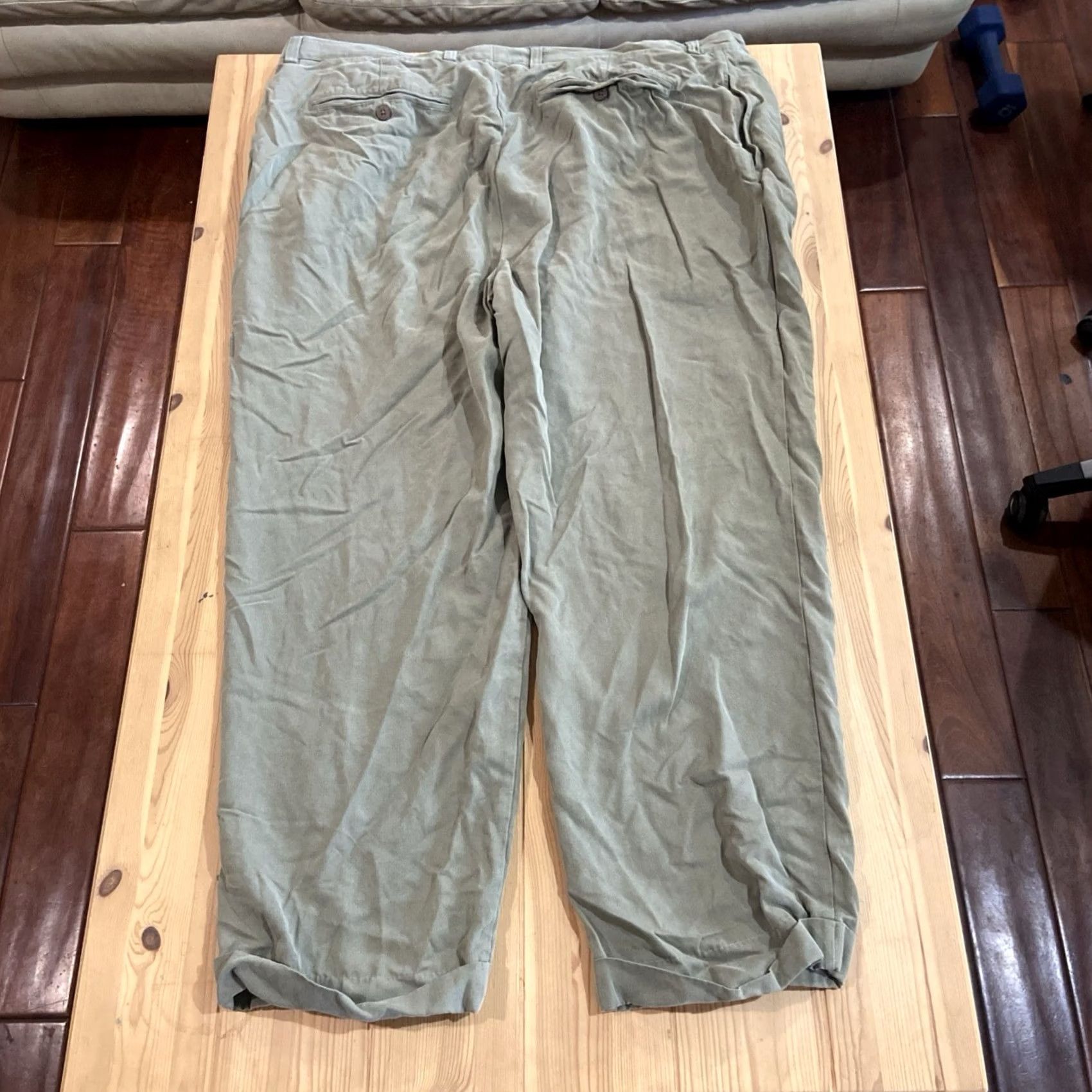Tommy Bahama Tommy Bahama Green Silk Chino Pants Men 40x37 Relaxed Fit St Thomas Size US 29 - 6 Thumbnail