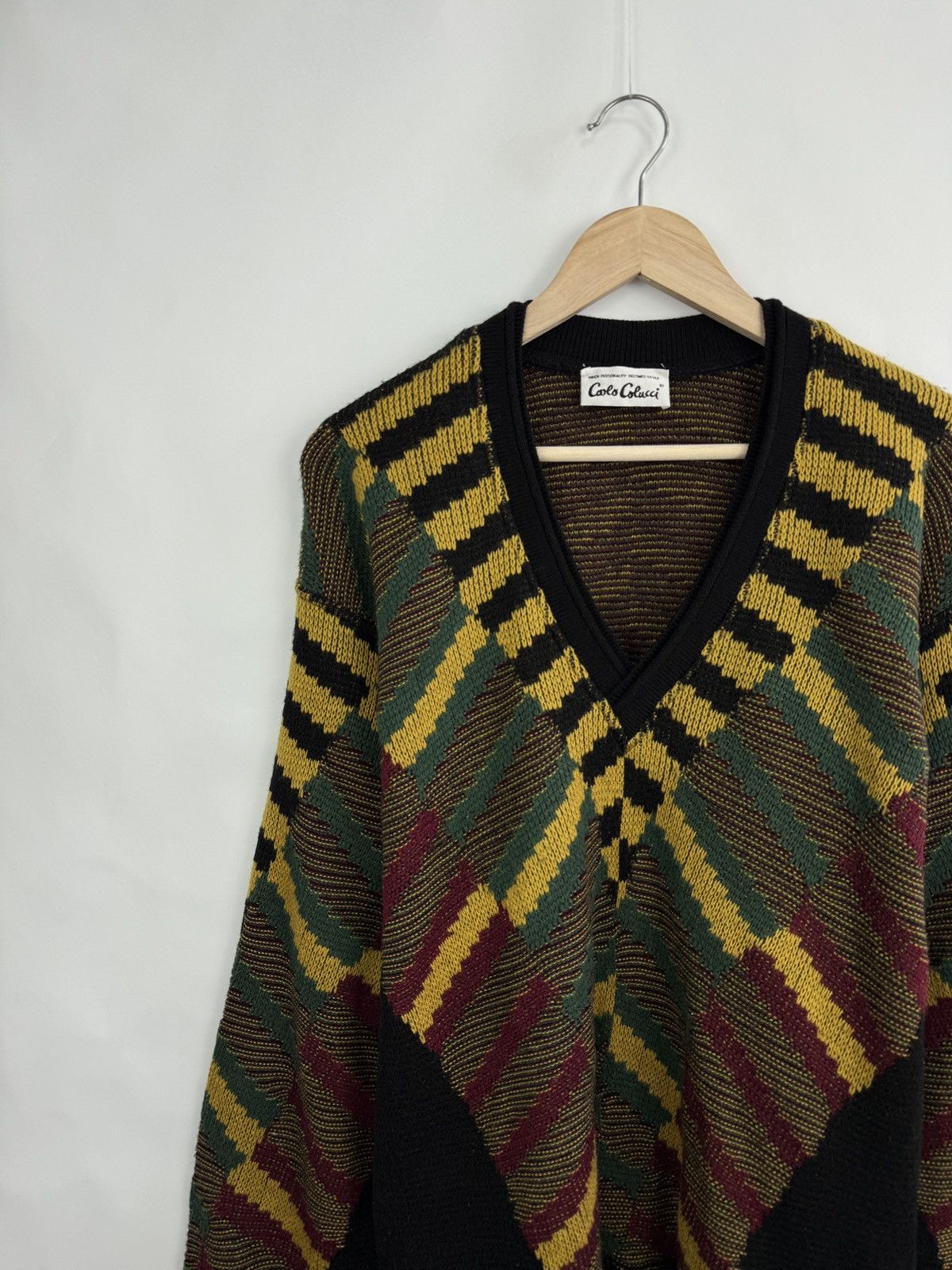 Carlo Colucci 🇺🇸 Vintage 90s Carlo Colucci Coogi Style Sweater Kapital s Size US L / EU 52-54 / 3 - 2 Thumbnail