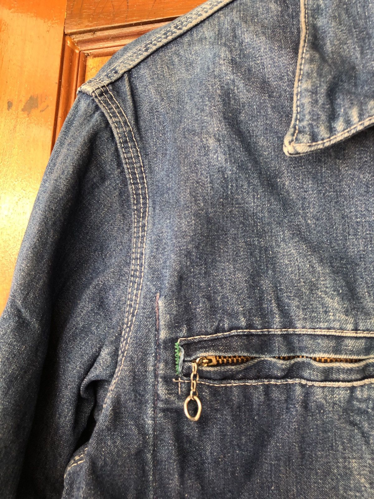 Oshkosh × Vintage VINTAGE OSHKOSH WORK DENIM JACKET IDEAL ZIPPER Size US M / EU 48-50 / 2 - 3 Thumbnail