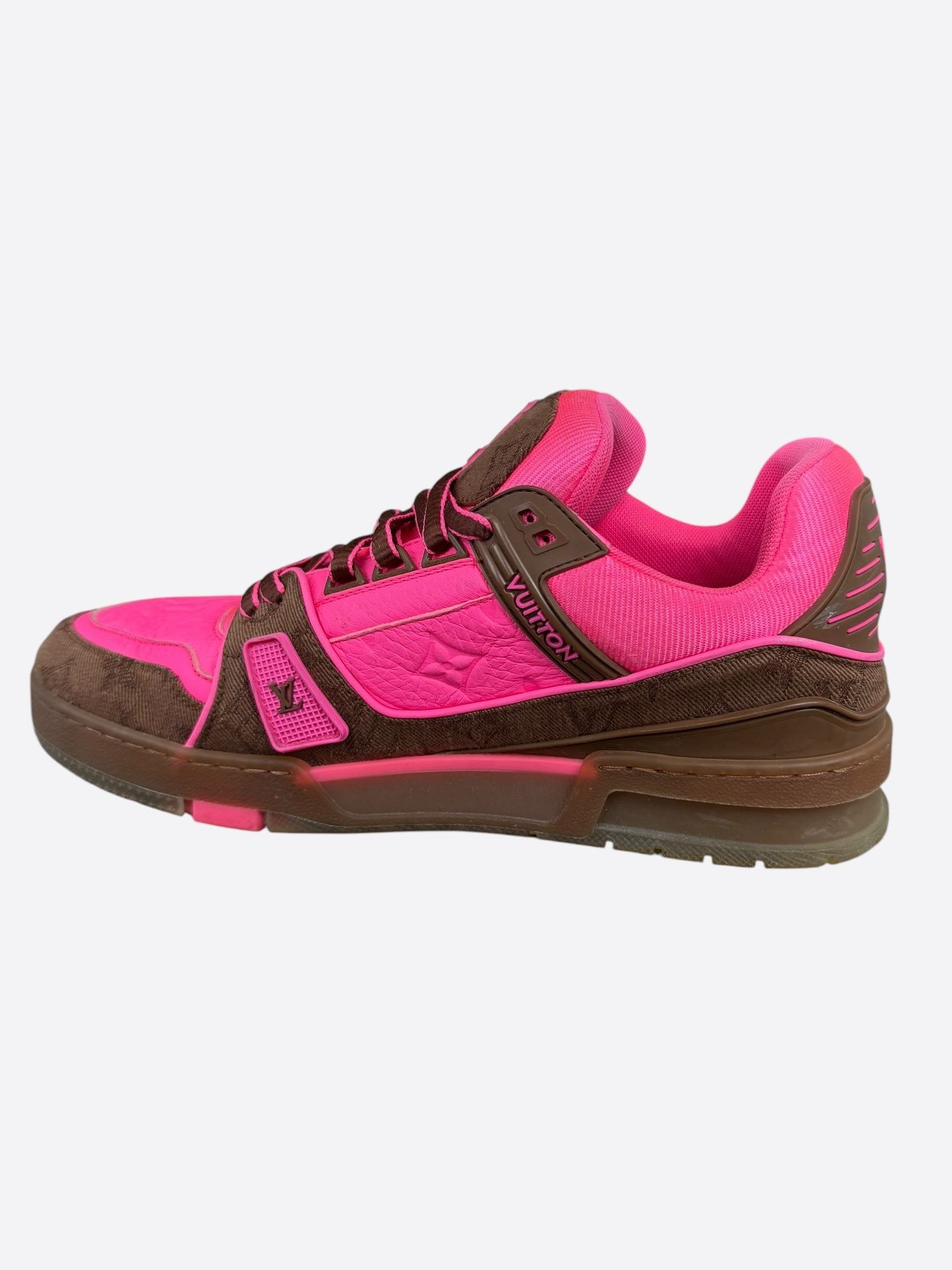 Louis Vuitton Louis Vuitton Brown & Pink Monogram Trainers Size US 8.5 / EU 41-42 - 6 Thumbnail