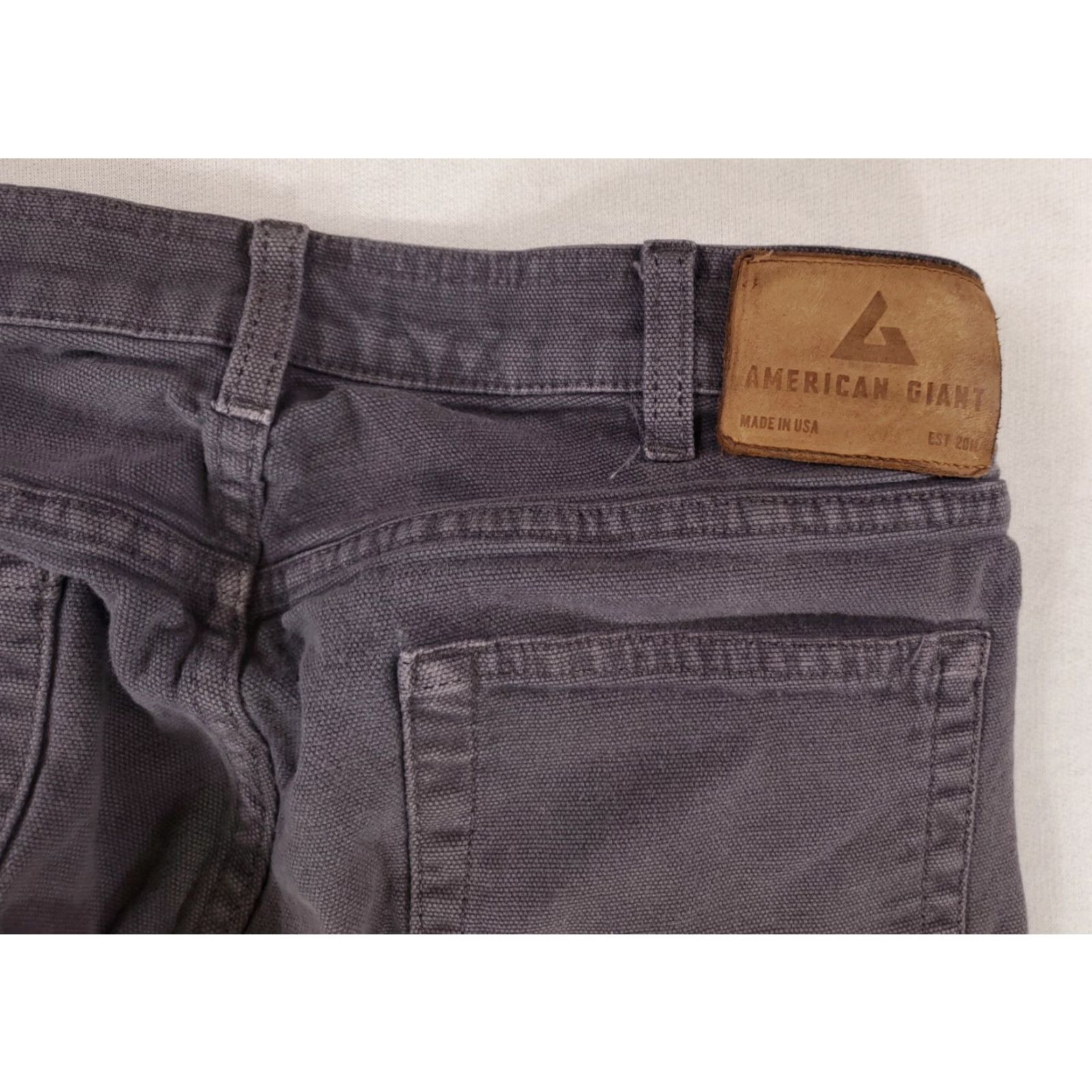 Vintage American Giant Jeans Roughneck Stretch Dark Gray Mens 34 Waist 34x28 Inseam 28 Straight Jeans Mens Gray Regular Size Size US 34 / EU 50 - 6 Thumbnail