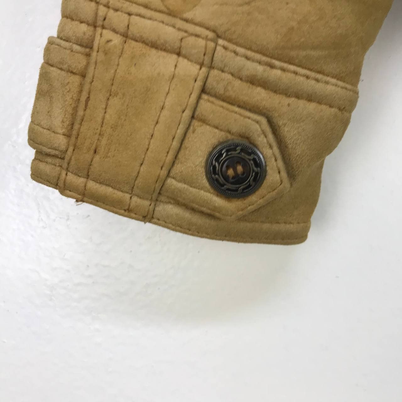 Genuine Leather Vintage Wind Armor Military Style Sheepskin Sherling Coat Size US M / EU 48-50 / 2 - 12 Thumbnail