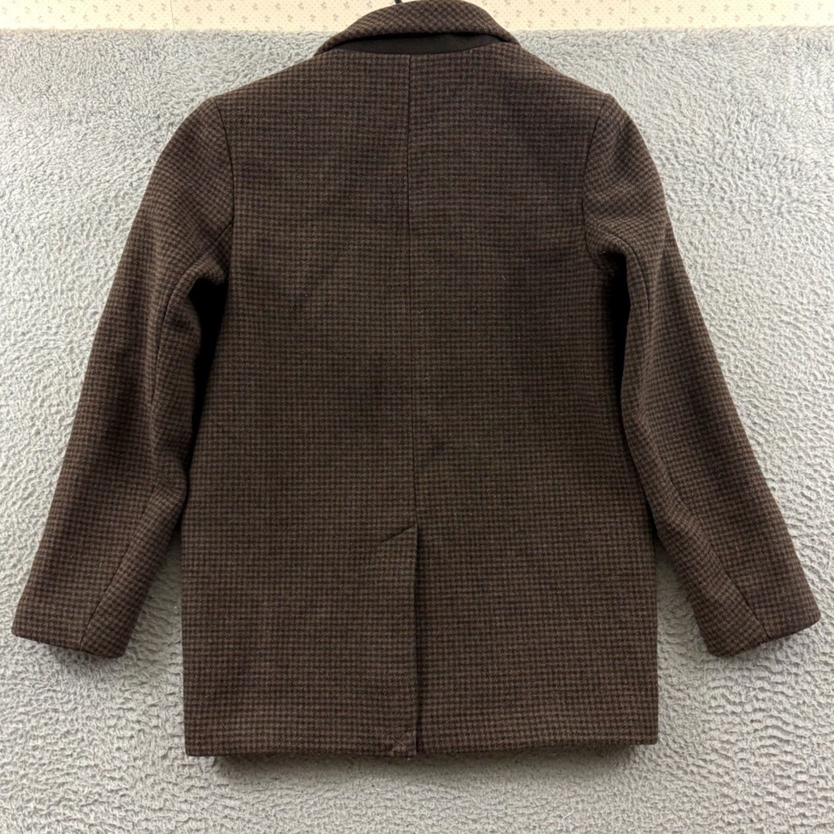 Abercrombie & Fitch Abercrombie & Fitch Coat Womens PS Brown Wool Houndstooth Blazer Jacket Preppy Size S / US 4 / IT 40 - 7 Thumbnail
