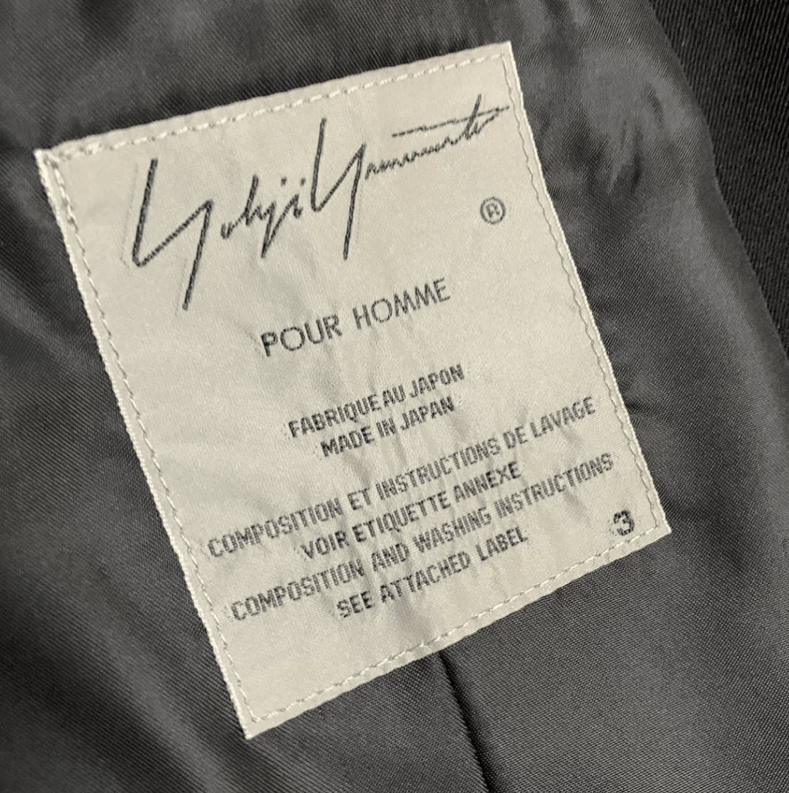 Yohji Yamamoto Yohji Yamamoto Pour Homme Asymmetric Stand Collar Jacket Size US L / EU 52-54 / 3 - 5 Thumbnail
