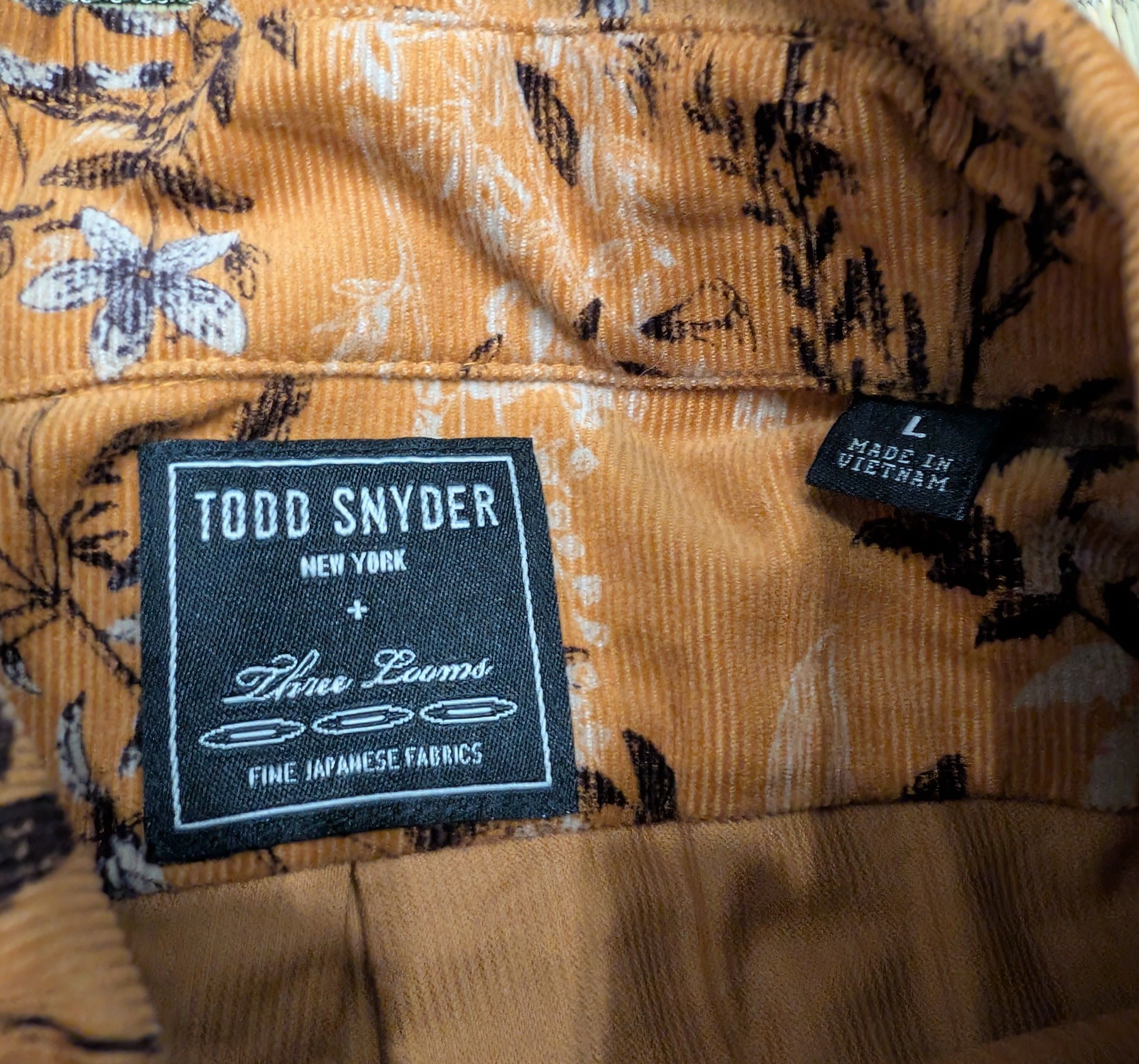 Todd Snyder Todd Snyder x Three Looms Corduroy Floral Button Up Shirt Size US L / EU 52-54 / 3 - 3 Thumbnail