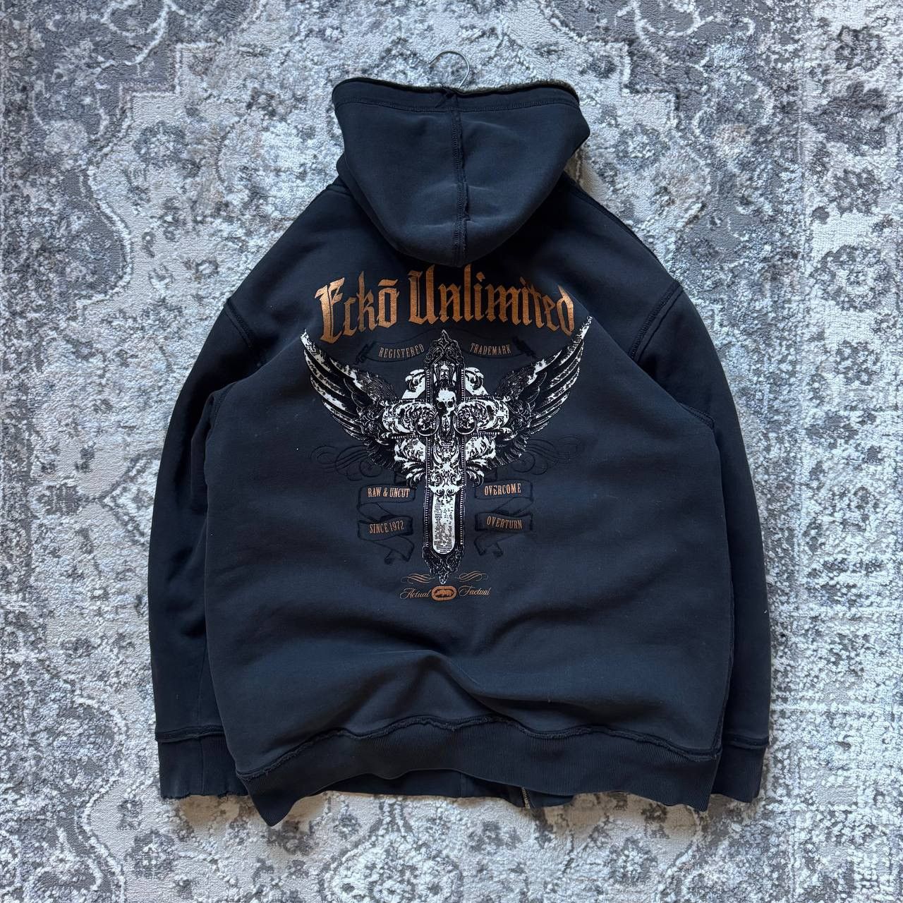 Ecko Unltd. Ecko Unltd Affliction Gothic Skull Heavy Fur Zip Hoodie Size US XXL / EU 58 / 5 - 1 Thumbnail