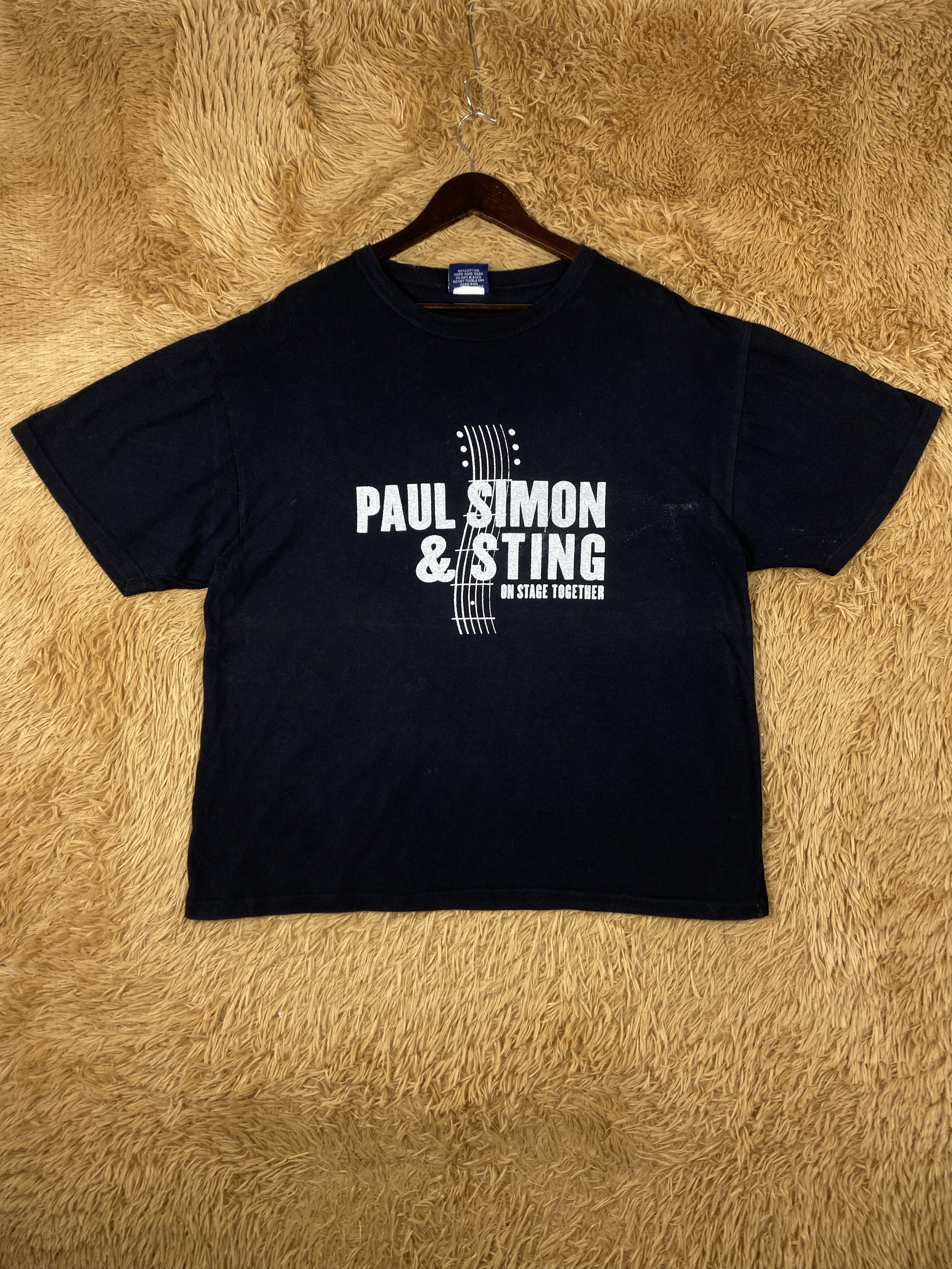 Band Tees Vintage Paul Simon & Sting Shorts Sleeve T-Shirts PT0091 Size US XL / EU 56 / 4 - 1 Thumbnail