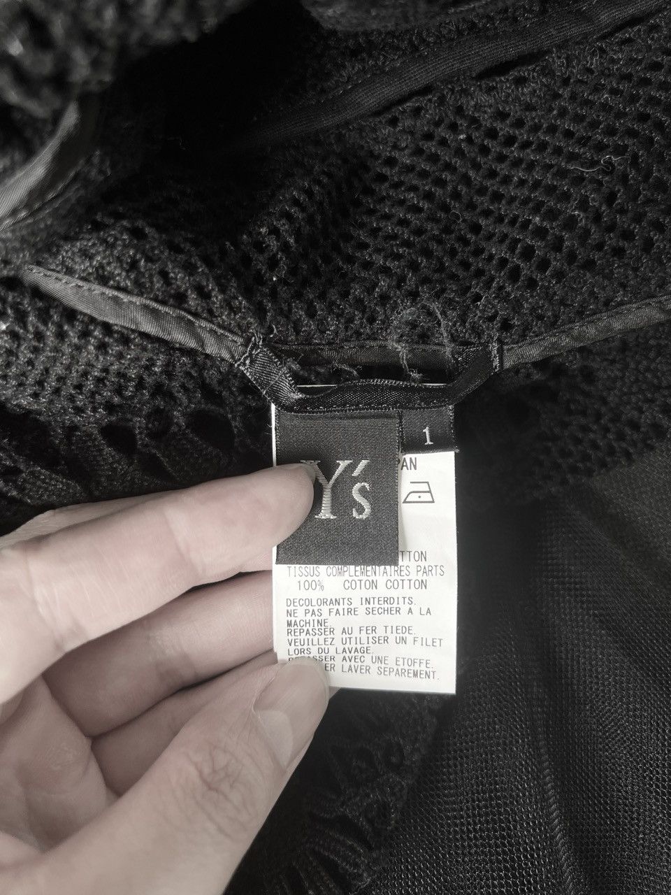 Yohji Yamamoto Y's Yohji Yamamoto - PATCHED TORCHON LACE PEAK LAPEL JACKET Size US S / EU 44-46 / 1 - 6 Thumbnail