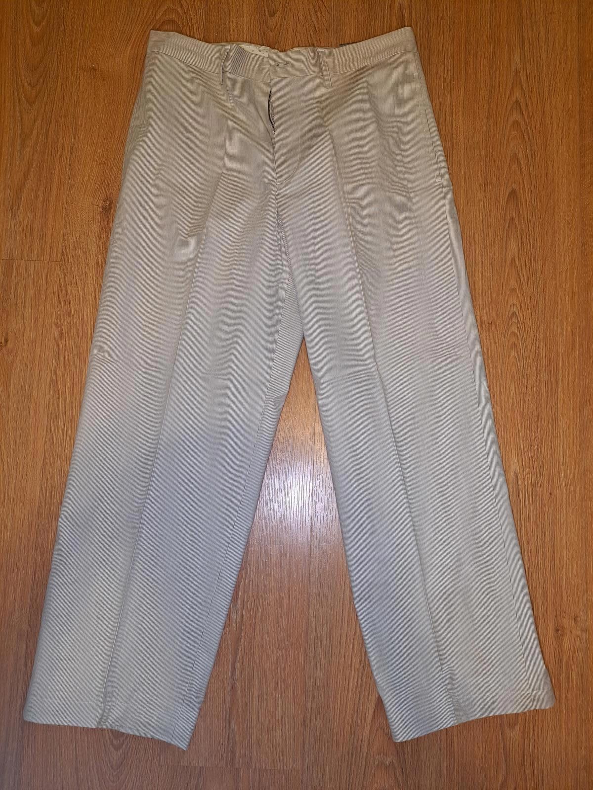 Structure NEW Structure Chino Pants Mens 32x30 Beige Striped Cotton Size 38R - 8 Thumbnail
