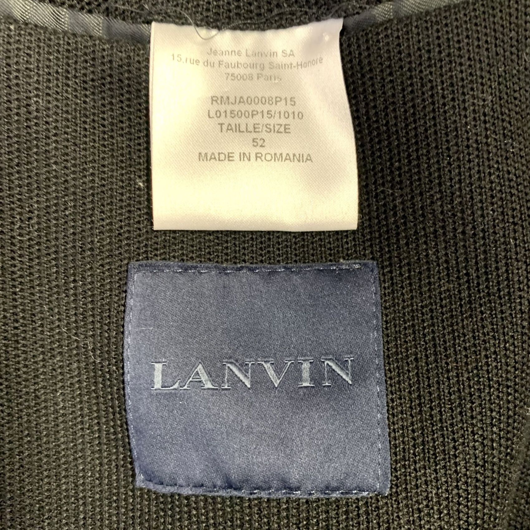 Lanvin LANVIN Jacket Size 42 Black Mixed Fabrics Cotton Single breasted Jacket Mens Medium? Size US XS / EU 42 / 0 - 5 Thumbnail