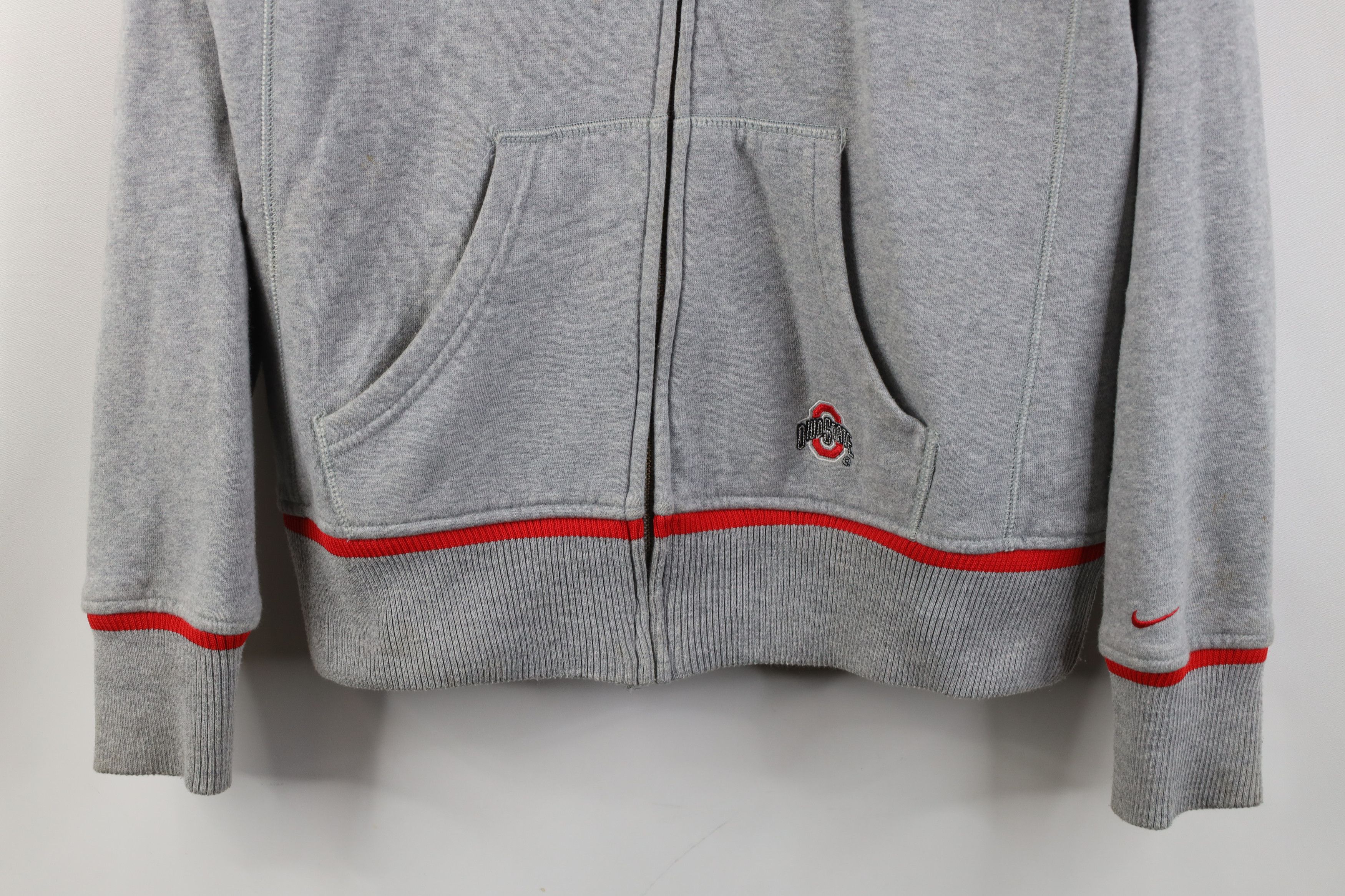 Nike Vintage Nike Scott Swoosh Ohio State University Zip Hoodie Size M / US 6-8 / IT 42-44 - 3 Thumbnail