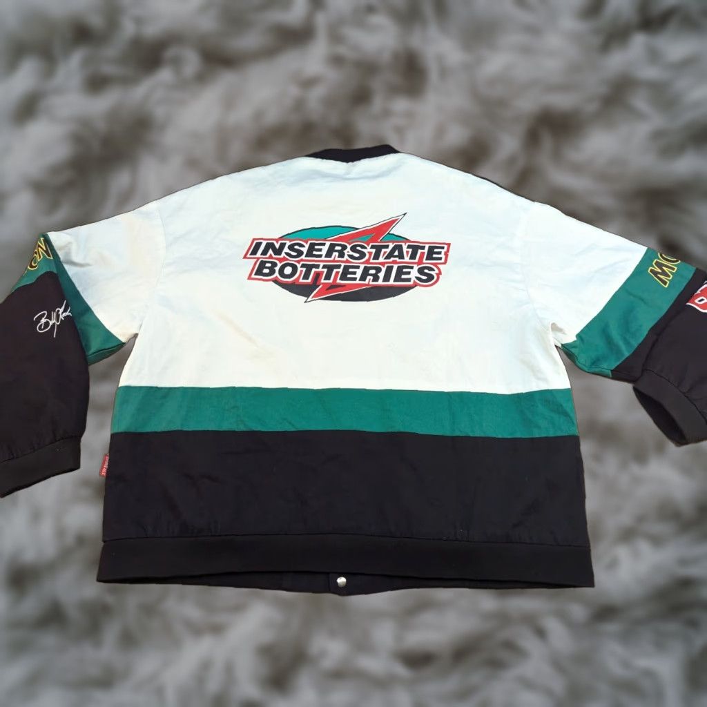 NASCAR Shinemix Interstate Batteries Racing Jacket Mens Large Nascar Bomber Formula 1 Jacket, Multicolor, Full Zip, Water Resistant, Pockets, Polyester Size US L / EU 52-54 / 3 - 1 Thumbnail