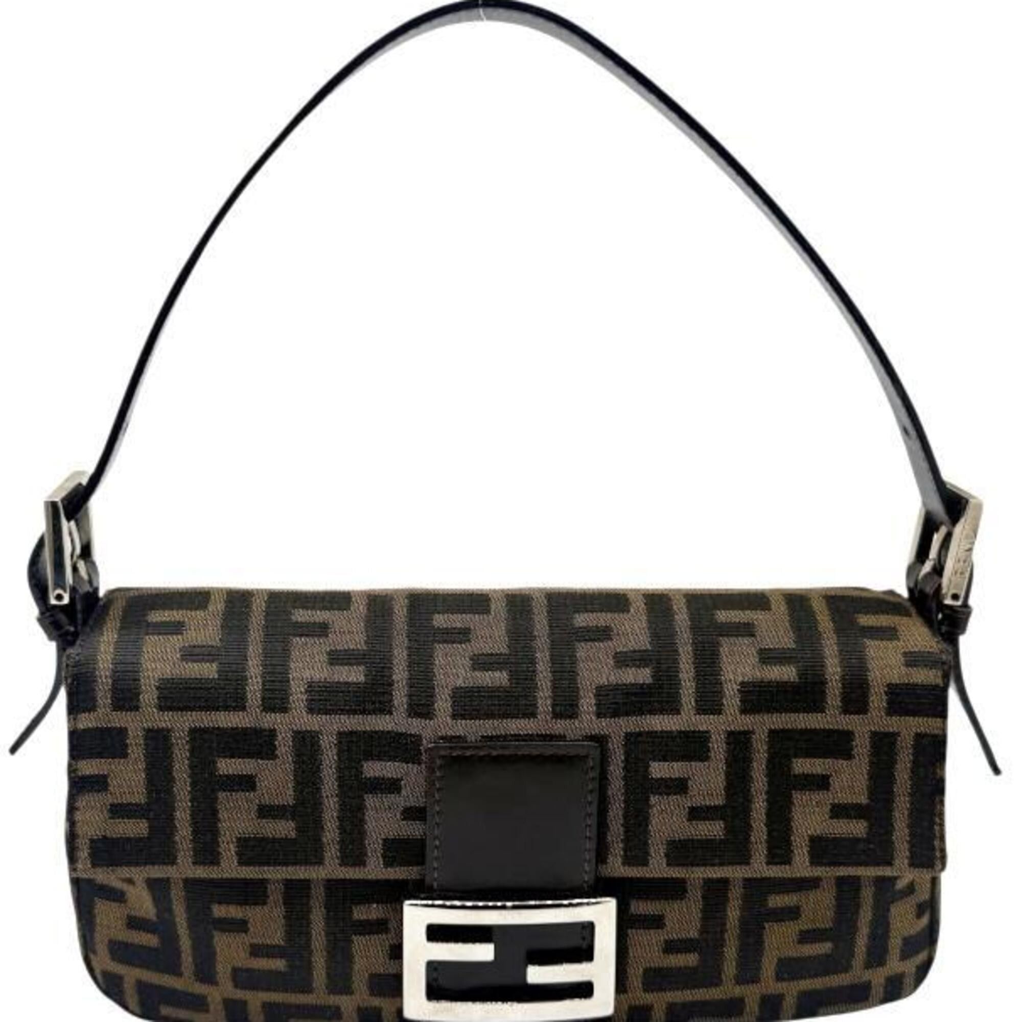 Fendi FENDI Zucca pattern Mamma Bucket canvas and leather brown handbag/pouch FF women's Size ONE SIZE - 1 Thumbnail