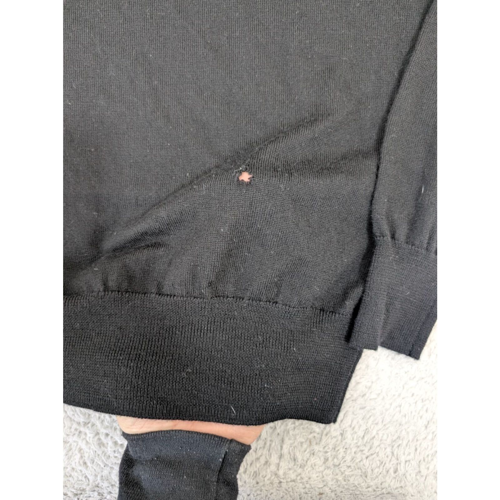 Peter Millar Peter Millar Sweater Black Crown Soft Merino-Silk Quarter Zip Mock Neck Long Sleeve 1/4 Zip Men L Reg Womens? Size US L / EU 52-54 / 3 - 3 Thumbnail