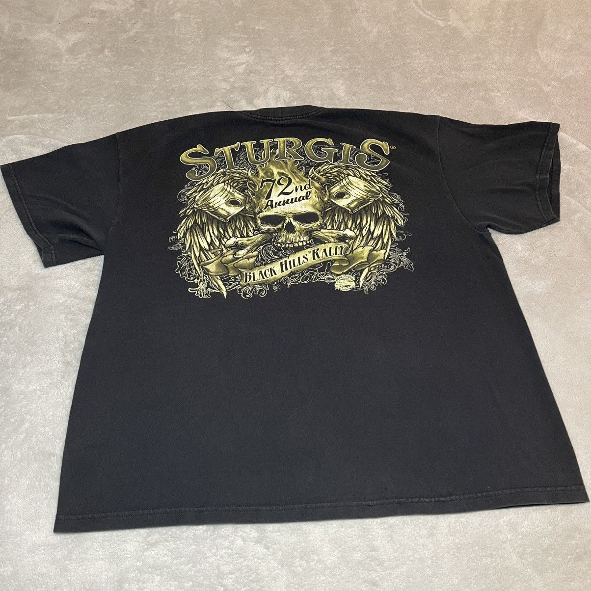 Delta Vintage Sturgis 72nd Annual Black 2012 Shirt Men 2XL Y2K Size US XXL / EU 58 / 5 - 3 Thumbnail
