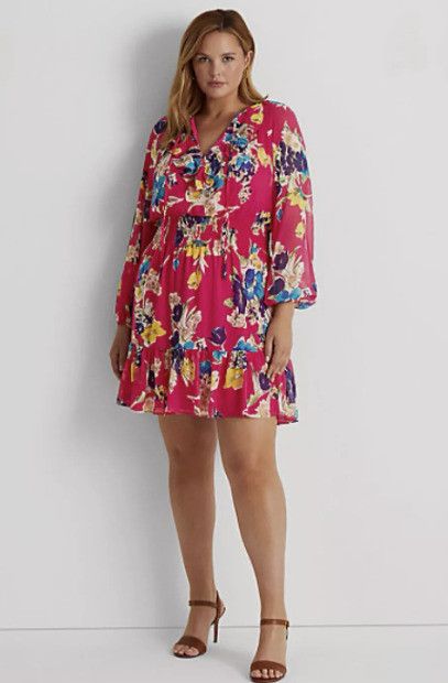 Polo Ralph Lauren LAUREN Ralph Lauren Floral Georgette Dress ( 6 ) Size M / US 6-8 / IT 42-44 - 2 Thumbnail