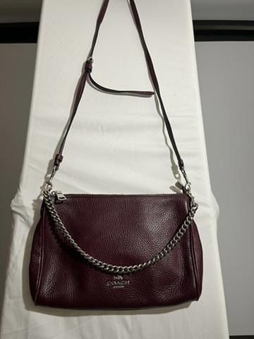 Coach Stylish Coach Burgundy Leather Crossbody Bag Size ONE SIZE - 6 Thumbnail