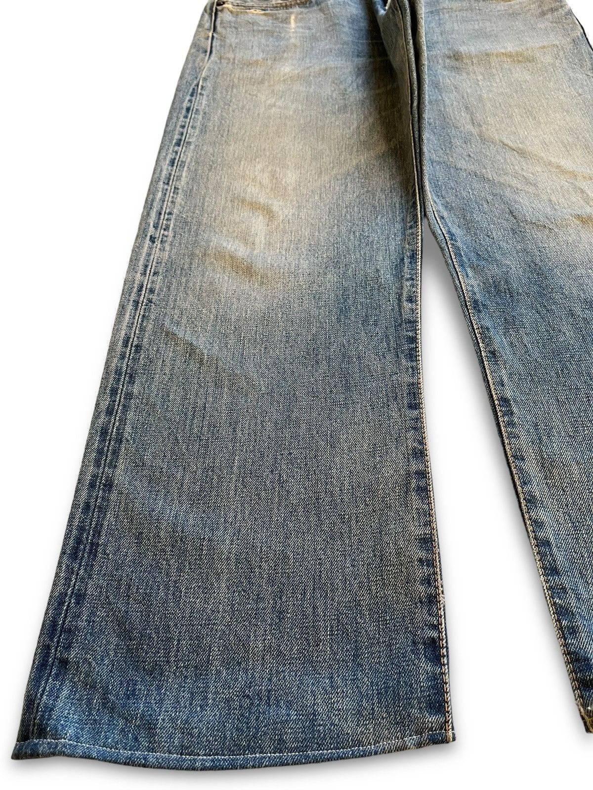 Edwin Vintage Japanese Edwin 505Z Selvedge Distressed Baggy Jeans Size US 33 - 7 Thumbnail