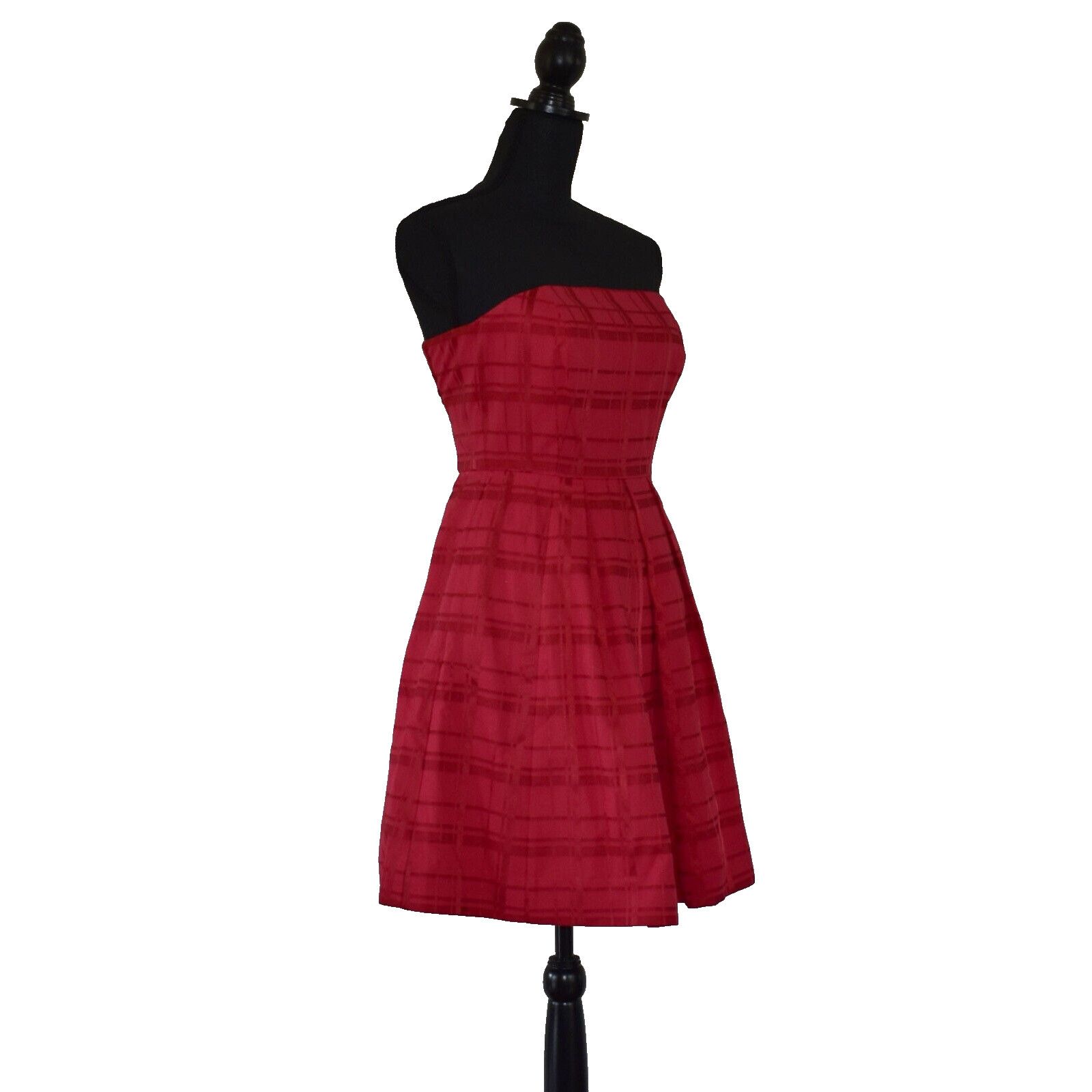 Vineyard Vines NWT VINEYARD VINES Red Velvet Grossgrain Plaid Mini Dress 0 Size XS / US 0-2 / IT 36-38 - 2 Thumbnail