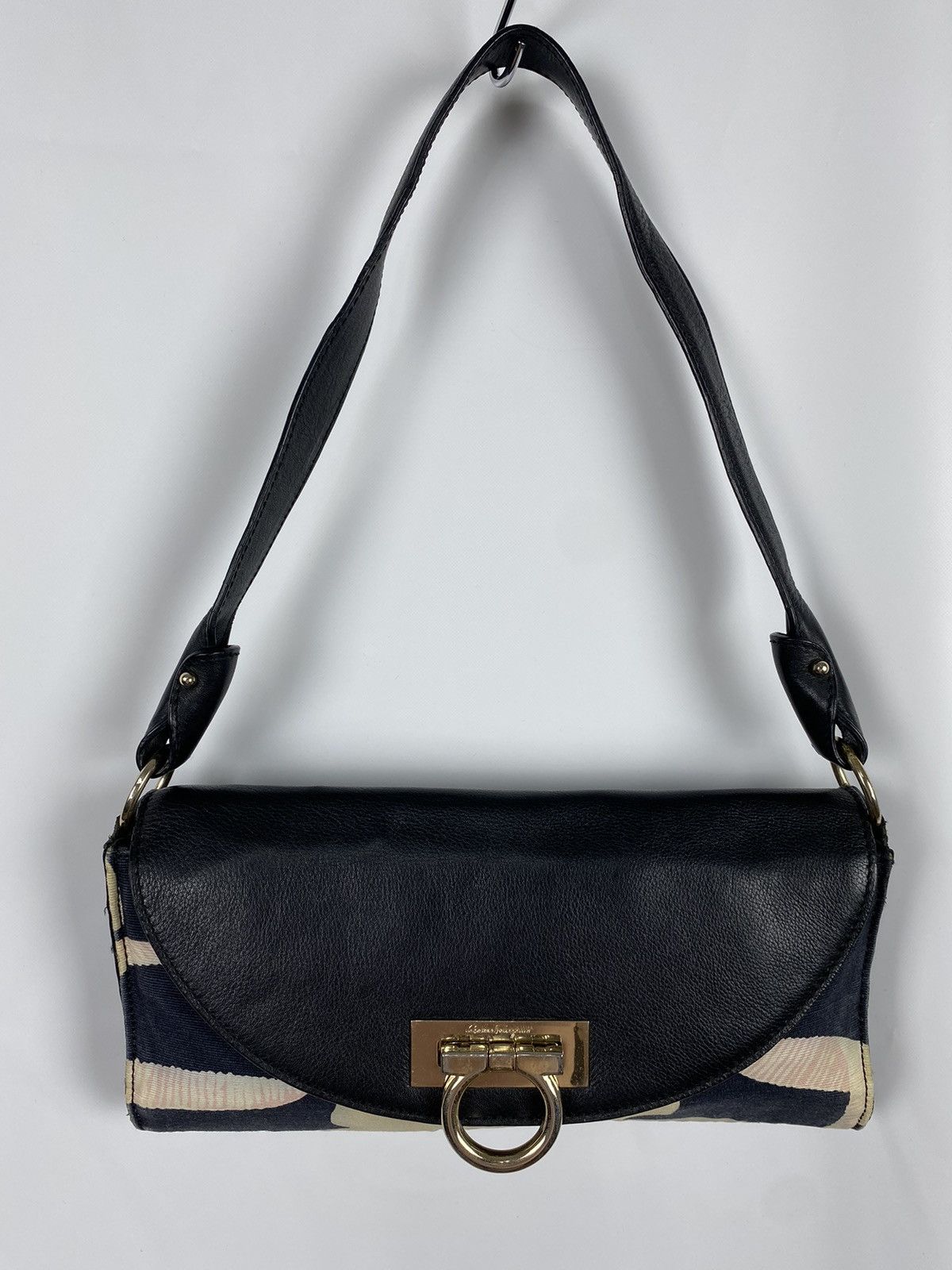Salvatore Ferragamo Salvatore Ferragamo Gancini Shoulder Bag Canvas & Leather Size ONE SIZE - 1 Thumbnail