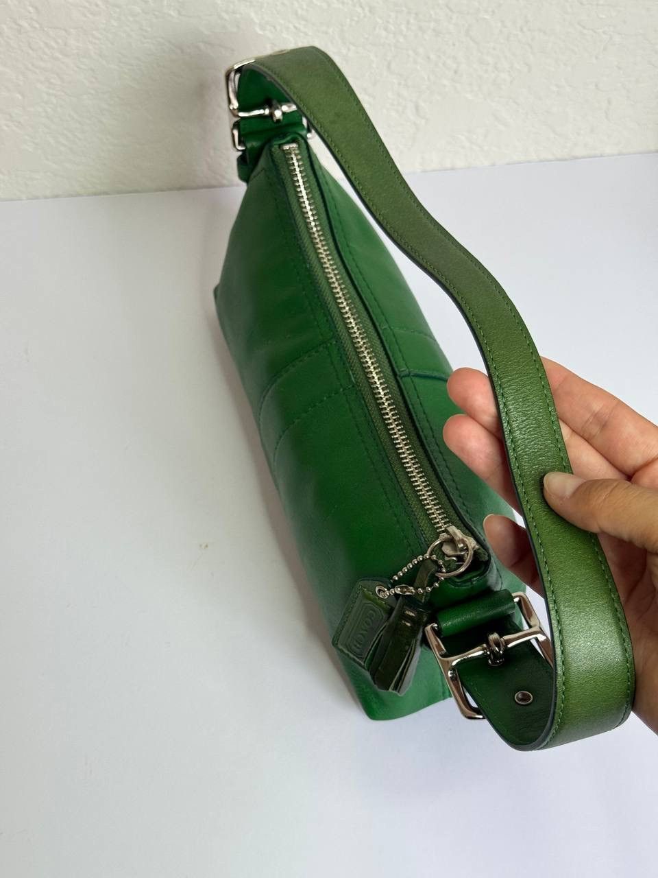 Coach Y2K Coach Hampton Mini Demi Baguette Shoulder Kelly Green Size ONE SIZE - 6 Thumbnail