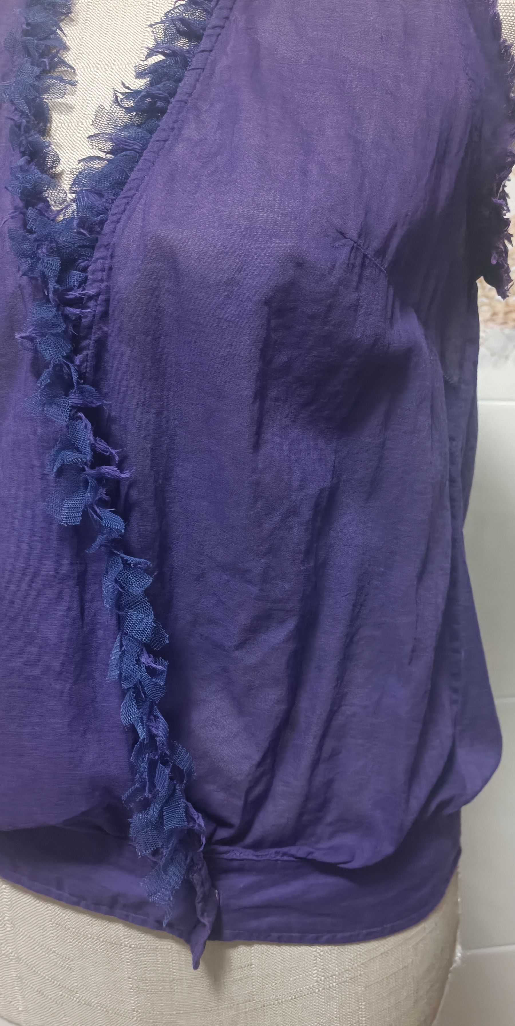Jean Paul Gaultier Purple blouse with fringes Size M / US 6-8 / IT 42-44 - 6 Thumbnail