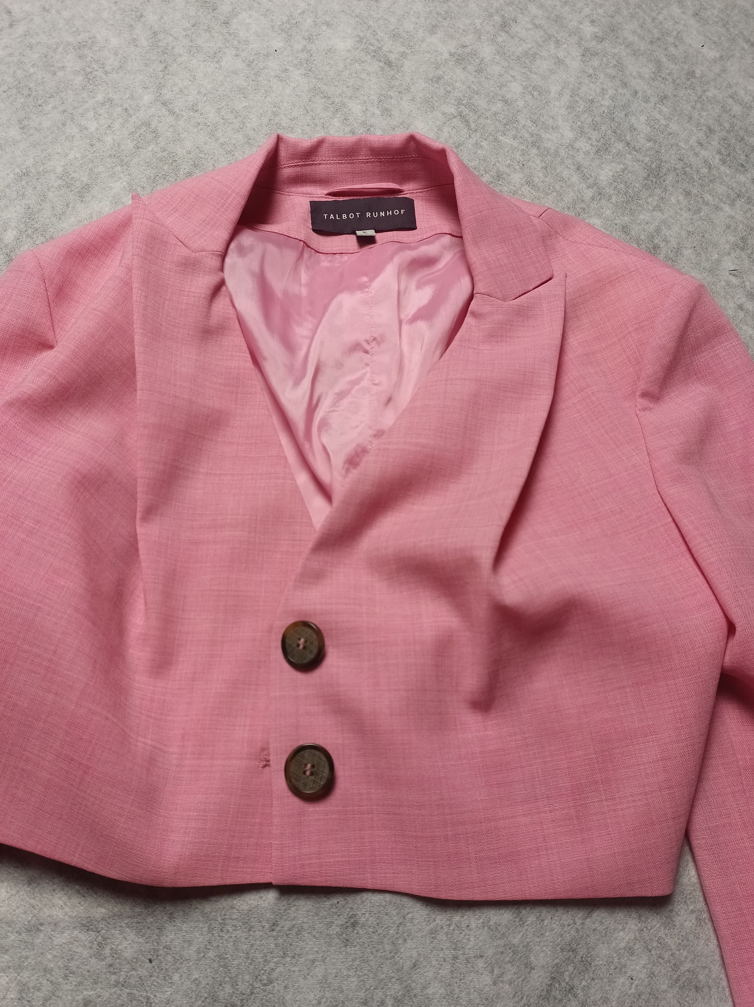 Other Talbot Runhof Two-Button Cropped Jacket Pink EU 38 Size M / US 6-8 / IT 42-44 - 5 Thumbnail