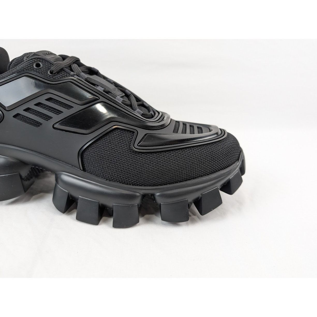 Prada o1rshd1 Rubber Knit Sneakers in Nero 9.5 US Size US 9.5 / EU 42-43 - 3 Thumbnail