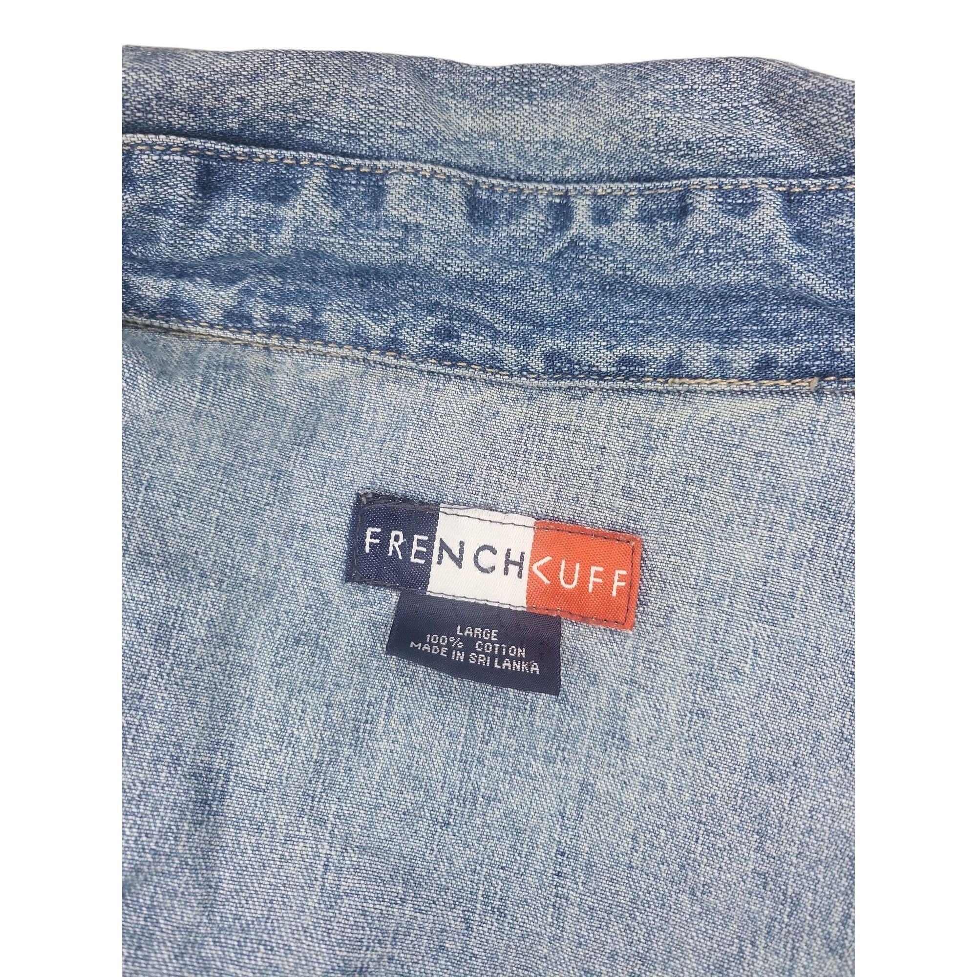 Other French Cuff Denim Embroidered Jacket Women Sz L Big Graphic Size L / US 10 / IT 46 - 6 Thumbnail