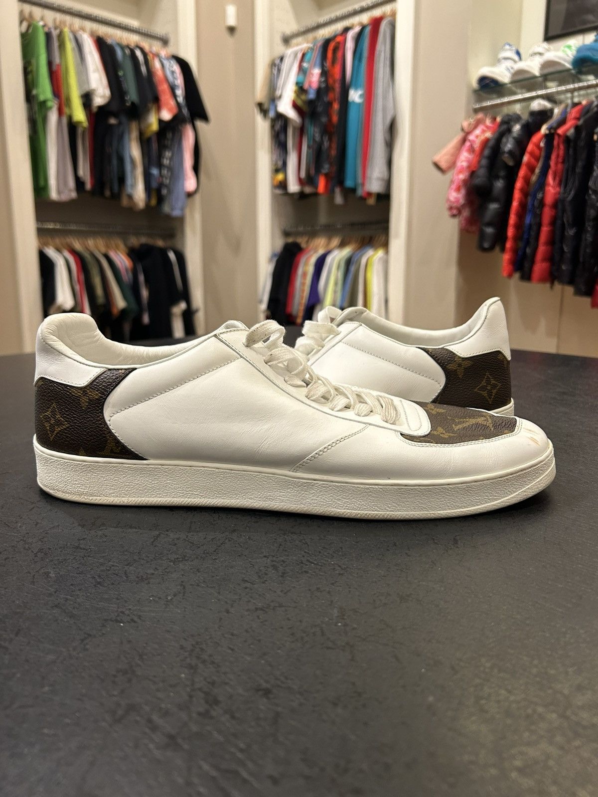 Louis Vuitton Louis Vuitton Rivoli Sneakers - Monogram/white Size US 10.5 / EU 43-44 - 2 Thumbnail