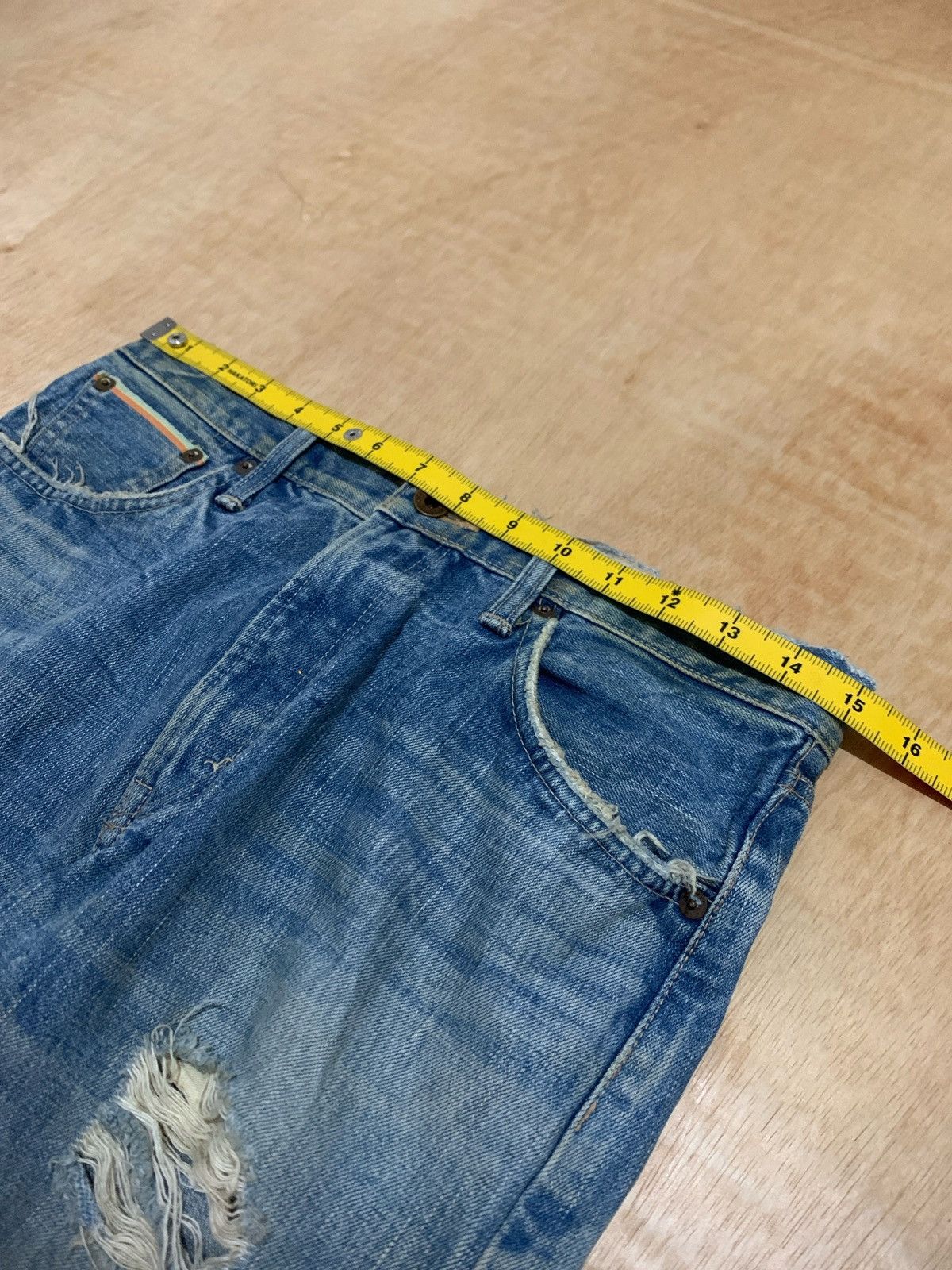 Japanese Brand Vintage Distressed Denim Edwin Selvedge Jeans Size US 30 / EU 46 - 11 Thumbnail
