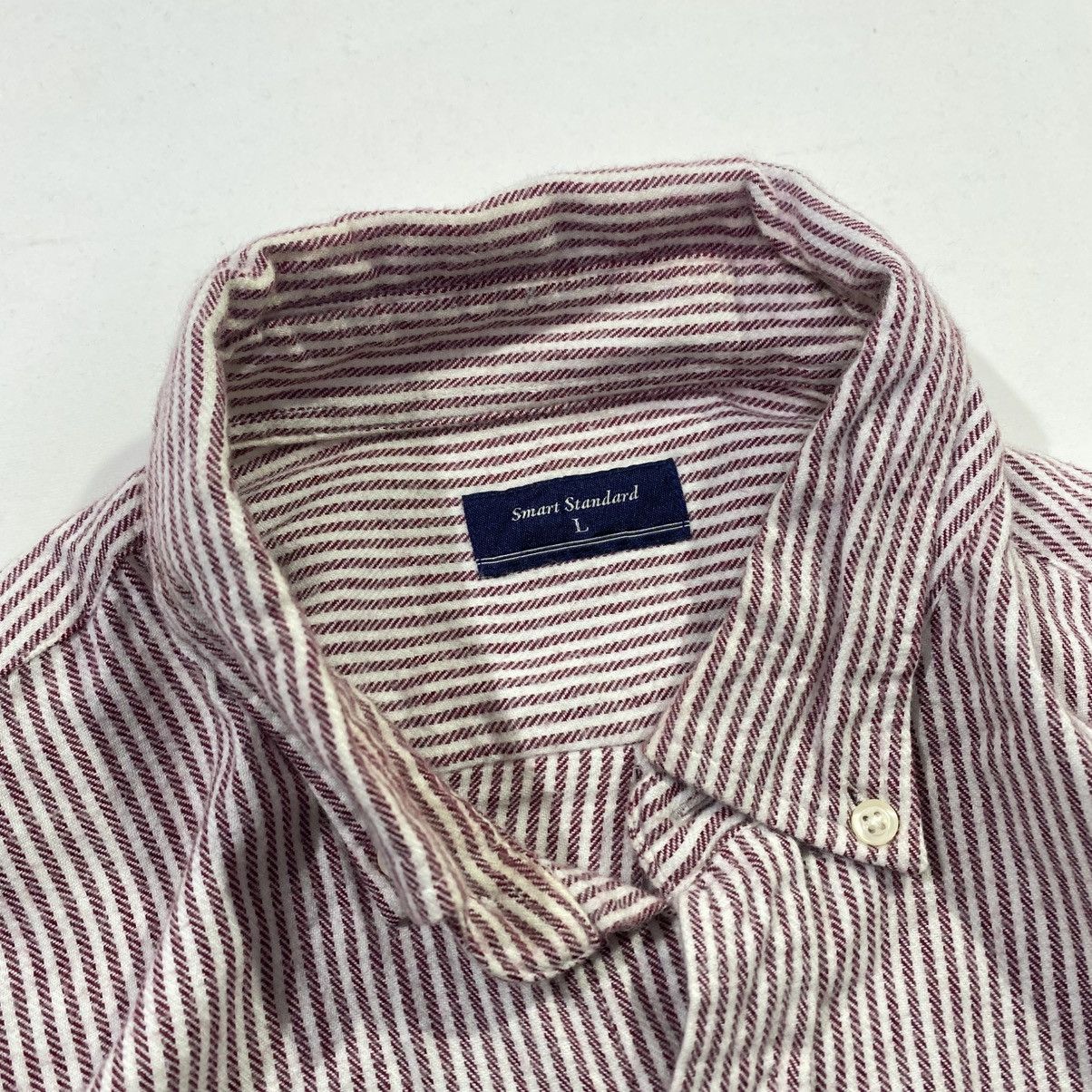 Japanese Brand Topvalu Striped Flannel Shirt Size US L / EU 52-54 / 3 - 3 Thumbnail