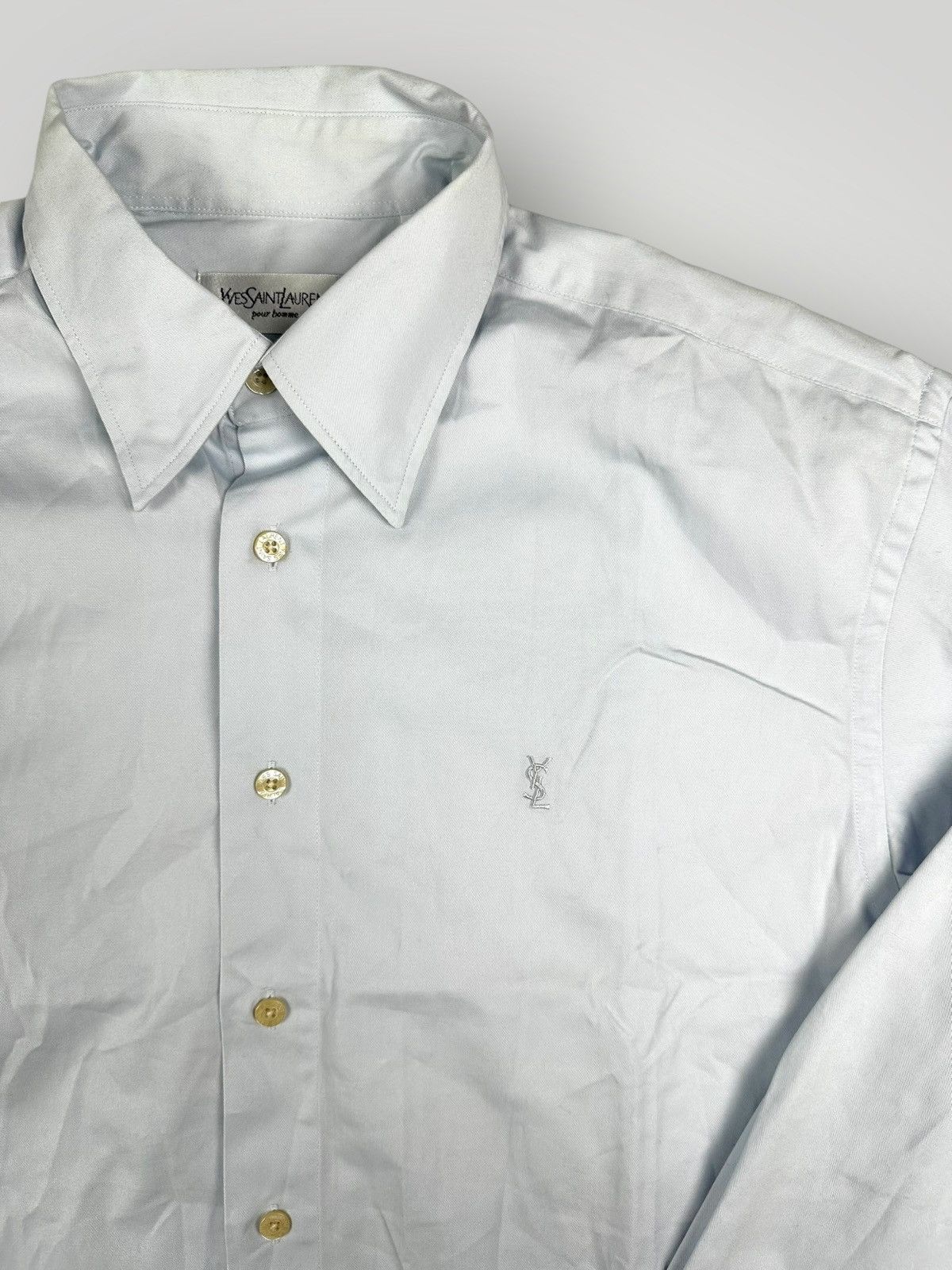Yves Saint Laurent Yves Saint Laurent Shirt logo YSL men’s M Size US M / EU 48-50 / 2 - 2 Thumbnail