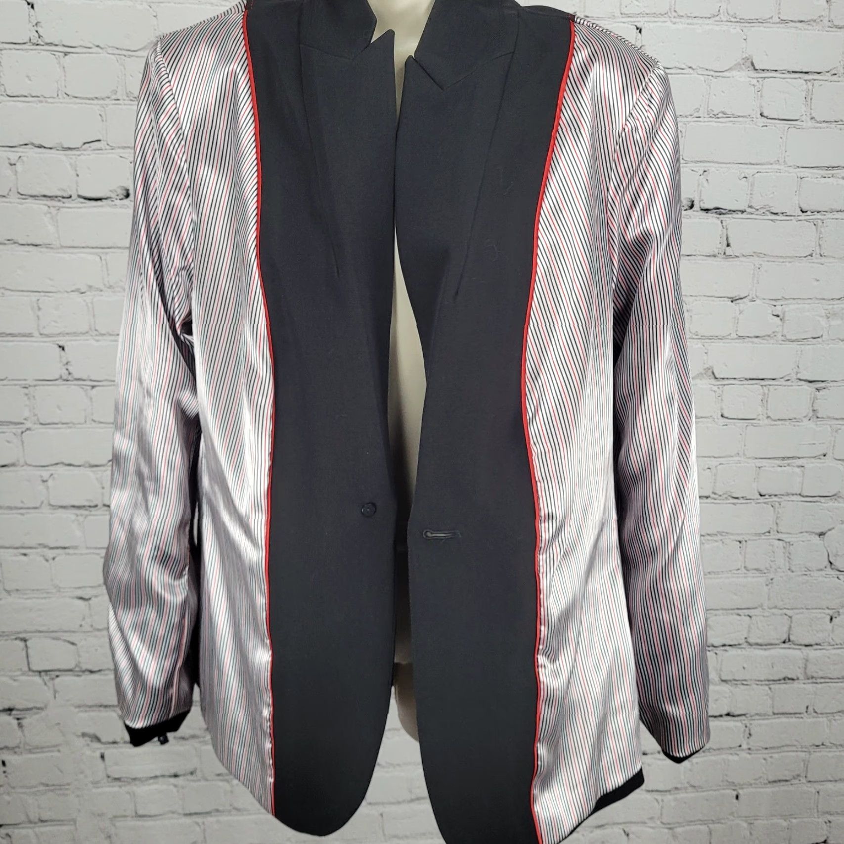 Tommy Hilfiger Tommy Hilfiger Black Stretch 1 Button Vented Peak Blazer Suit Jacket 14 Womens Size XL / US 12-14 / IT 48-50 - 5 Thumbnail
