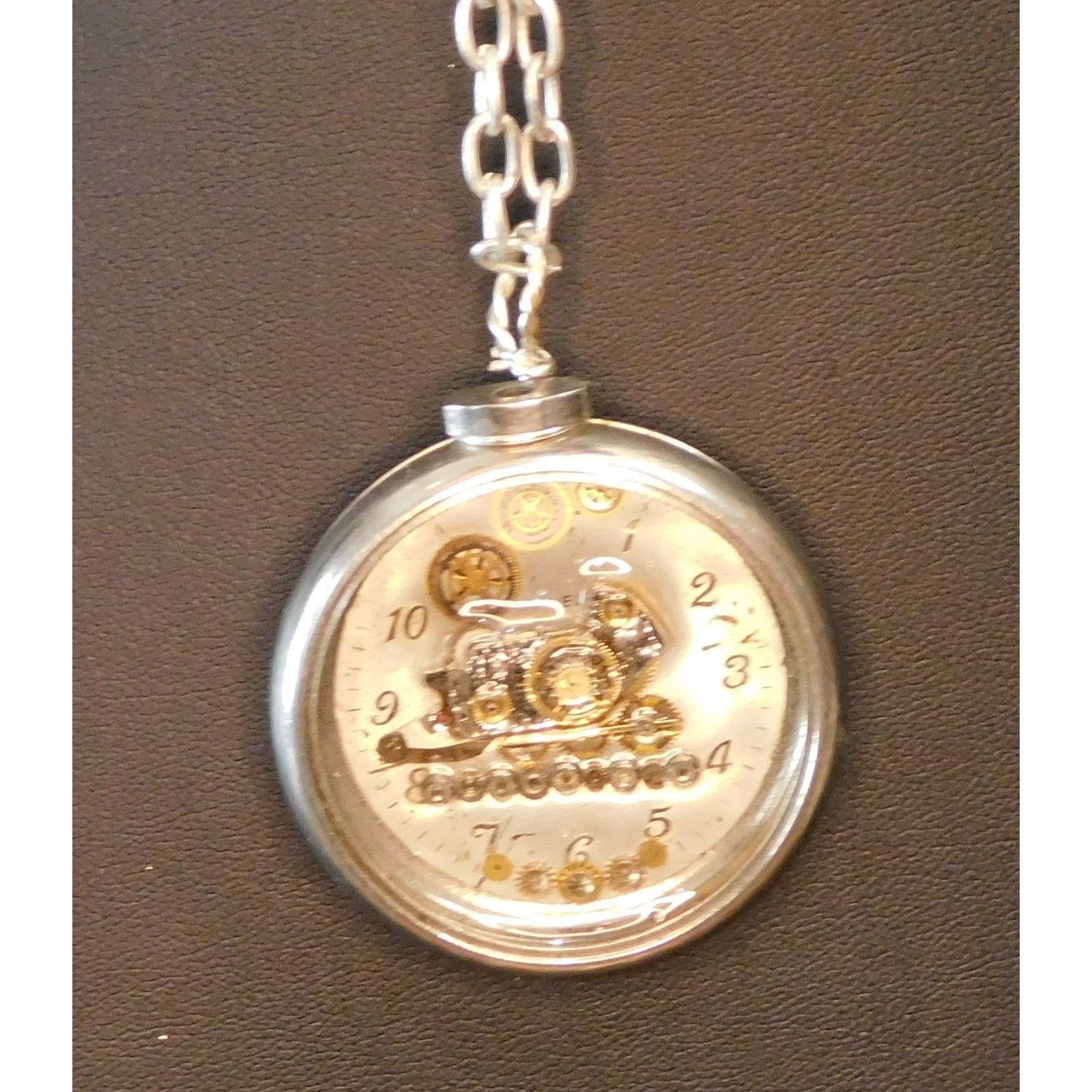 Handmade Handmade Upcycled Steampunk Train Watch Necklace Size ONE SIZE - 2 Thumbnail