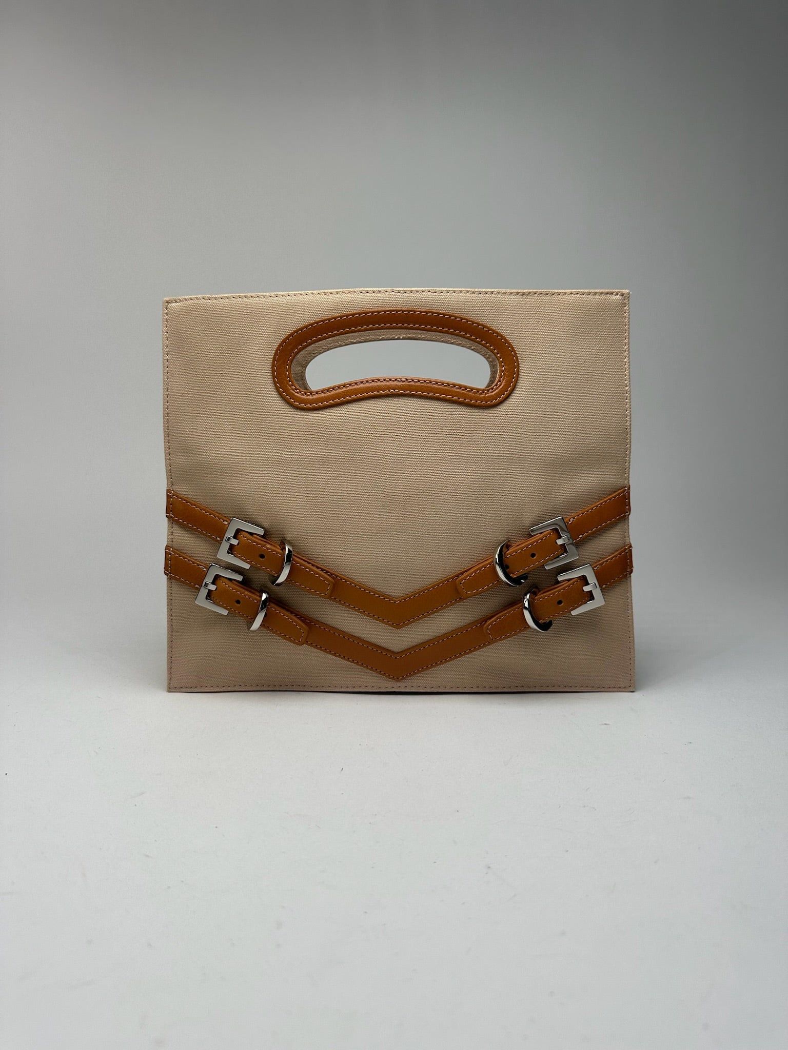 Yves Saint Laurent Vintage YSL Cotton Bag Beige Size ONE SIZE - 1 Thumbnail