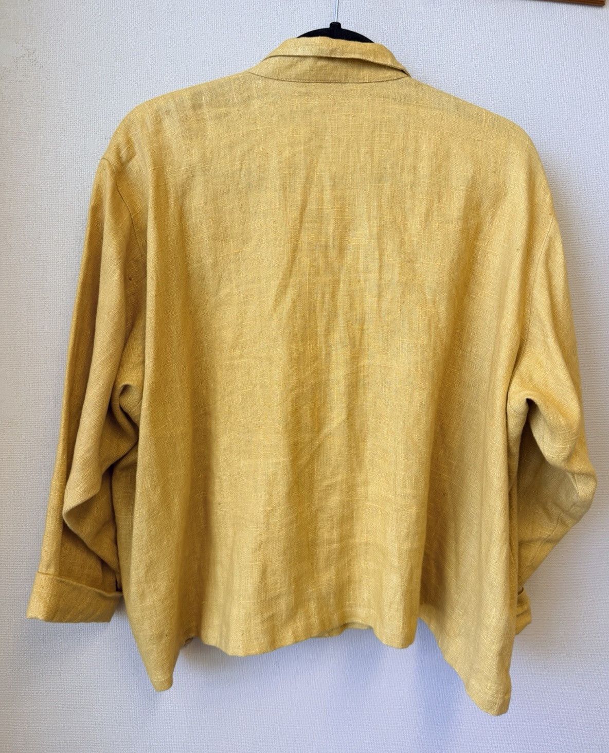 Other Spin Studio 100% Linen Women M Yellow Mustard Boxy USA Size M / US 6-8 / IT 42-44 - 6 Thumbnail