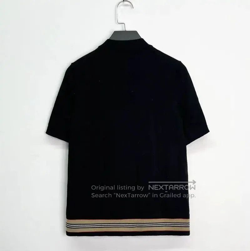 Burberry Burberry Black Striped Wool Short Sleeve T-shirt. Size XS / US 0-2 / IT 36-38 - 2 Thumbnail