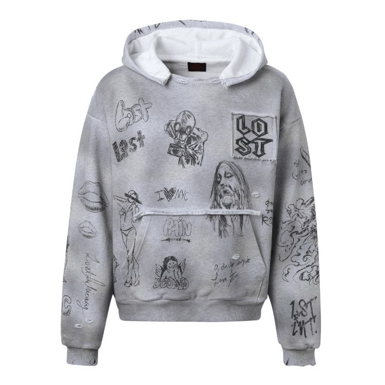 LOST INTRICACY Lost Intricacy Gray Lost Memories Hoodie Size US XXL / EU 58 / 5 - 1 Thumbnail