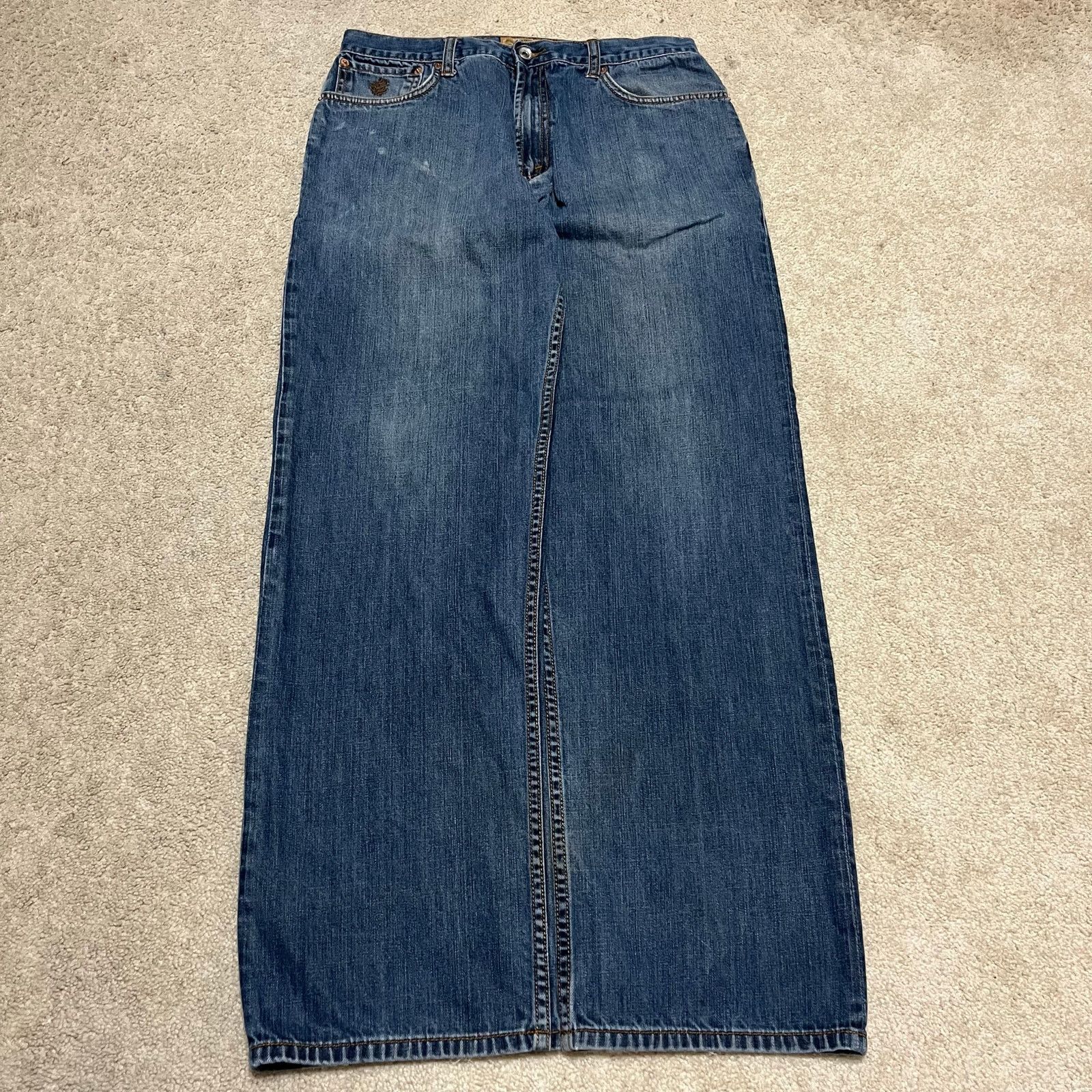 Rocawear Rocawear Y2K Baggy Skater Embroidered Jeans 32Wx32L Size US 32 / EU 48 - 1 Thumbnail