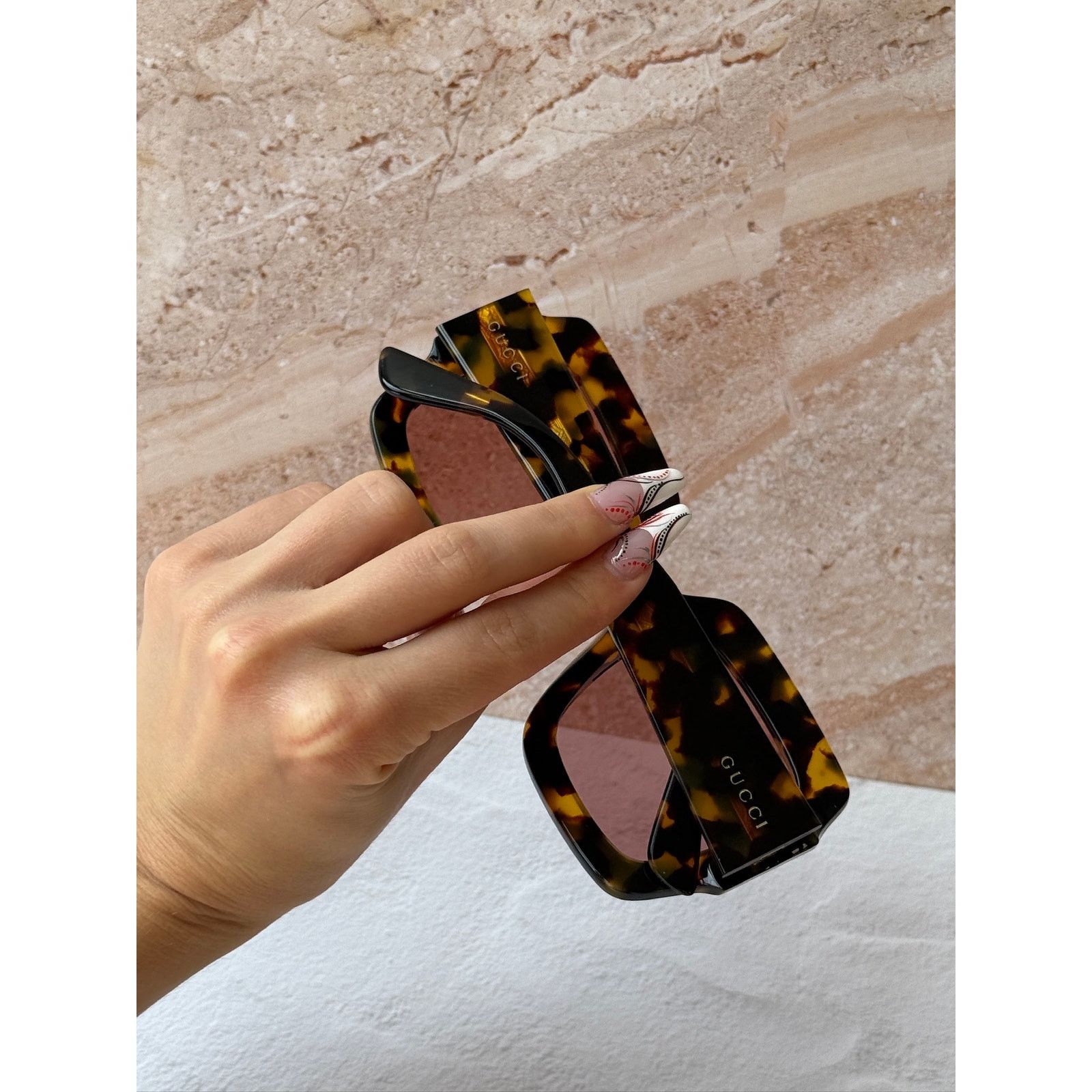 Gucci NEW Gucci GG1111S Brown Red Lens Oversized Sunglasses Size ONE SIZE - 13 Thumbnail