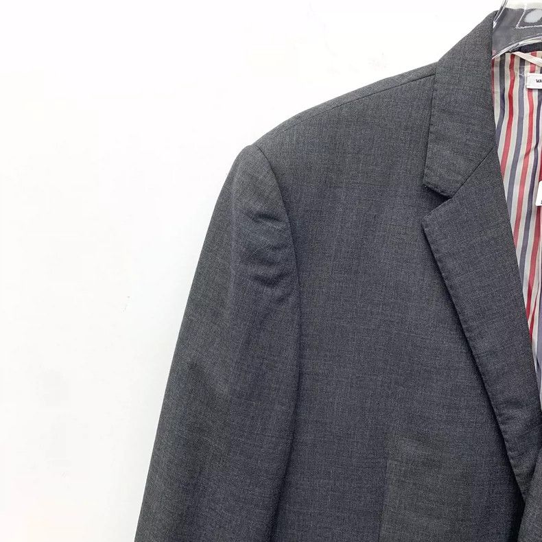 Thom Browne Thom browne Dark gray wool lapel single-breasted long-sleev Size US M / EU 48-50 / 2 - 3 Thumbnail