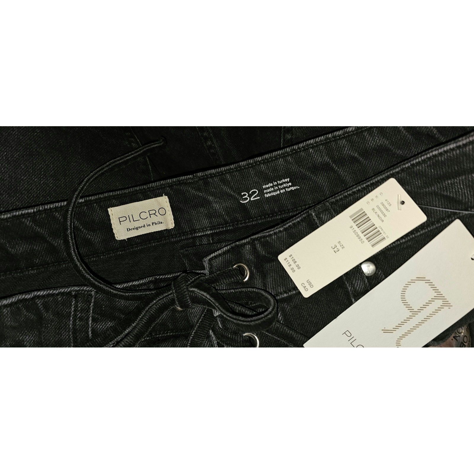 Anthropologie NWT Anthropologie Pilcro Lace-Up Denim Shorts $108 SIZE 32 Size 32" / US 10 / IT 46 - 7 Thumbnail