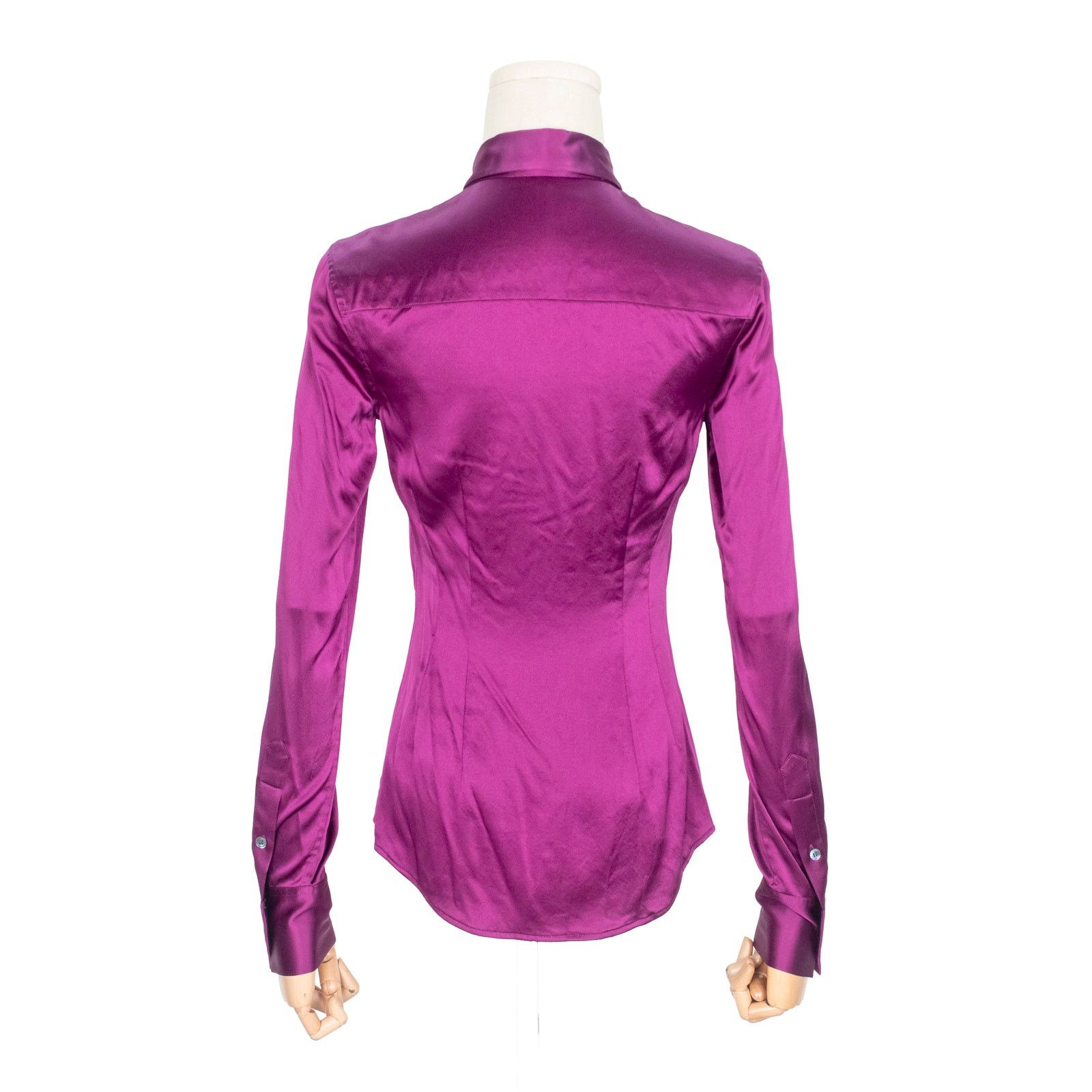 Theory FUCHSIA SATIN LOOK LONG SLEEVES SHIRT Size M / US 6-8 / IT 42-44 - 2 Thumbnail
