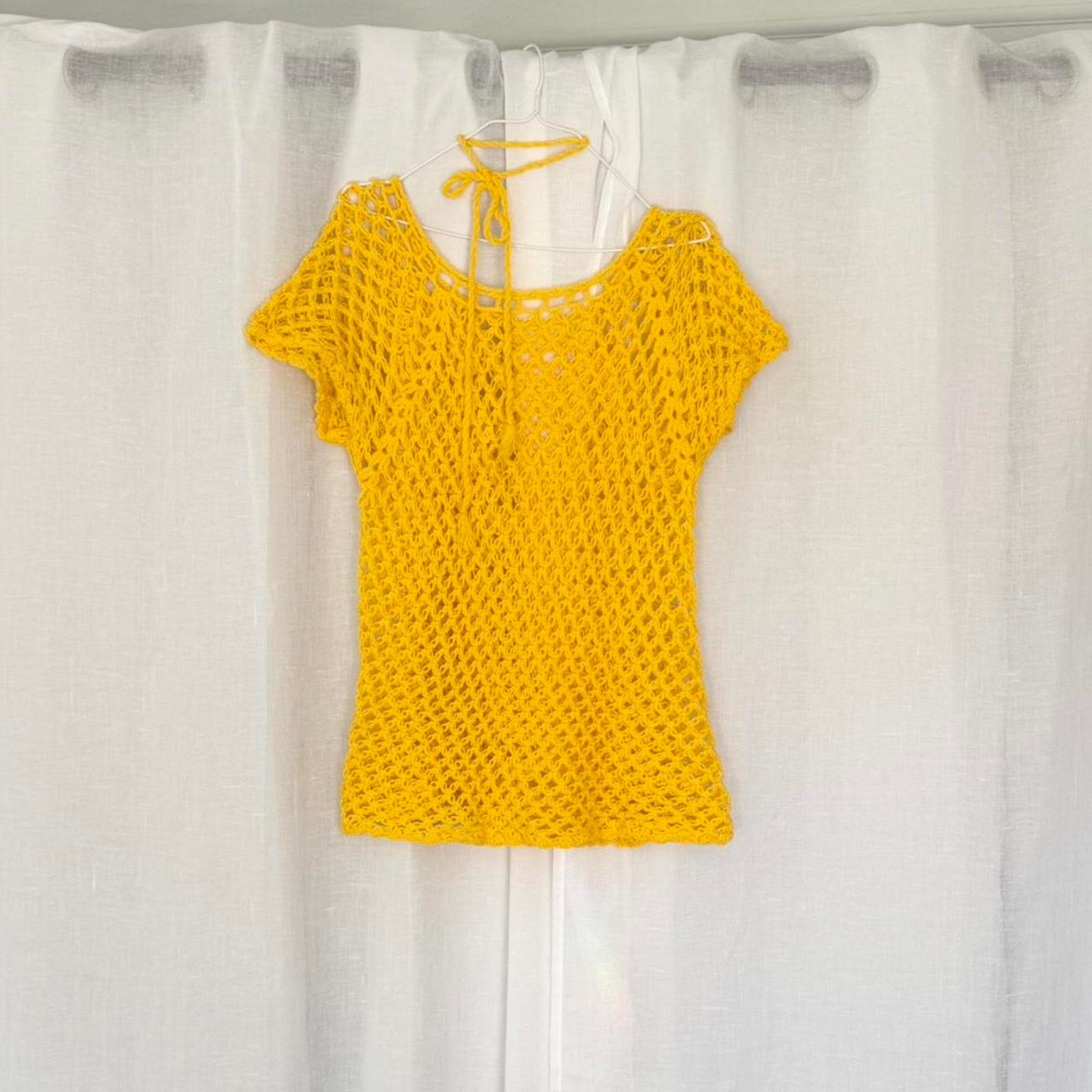 Vintage ✿ ⋆ 𓆩♡𓆪 Vintage Handmade Crochet Net Top 𓆩♡𓆪 Size M / US 6-8 / IT 42-44 - 2 Thumbnail