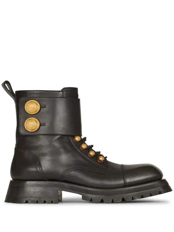 Balmain o1s1wg111225 Ranger Ankle Boots in Black Size US 7 / IT 37 - 1 Thumbnail
