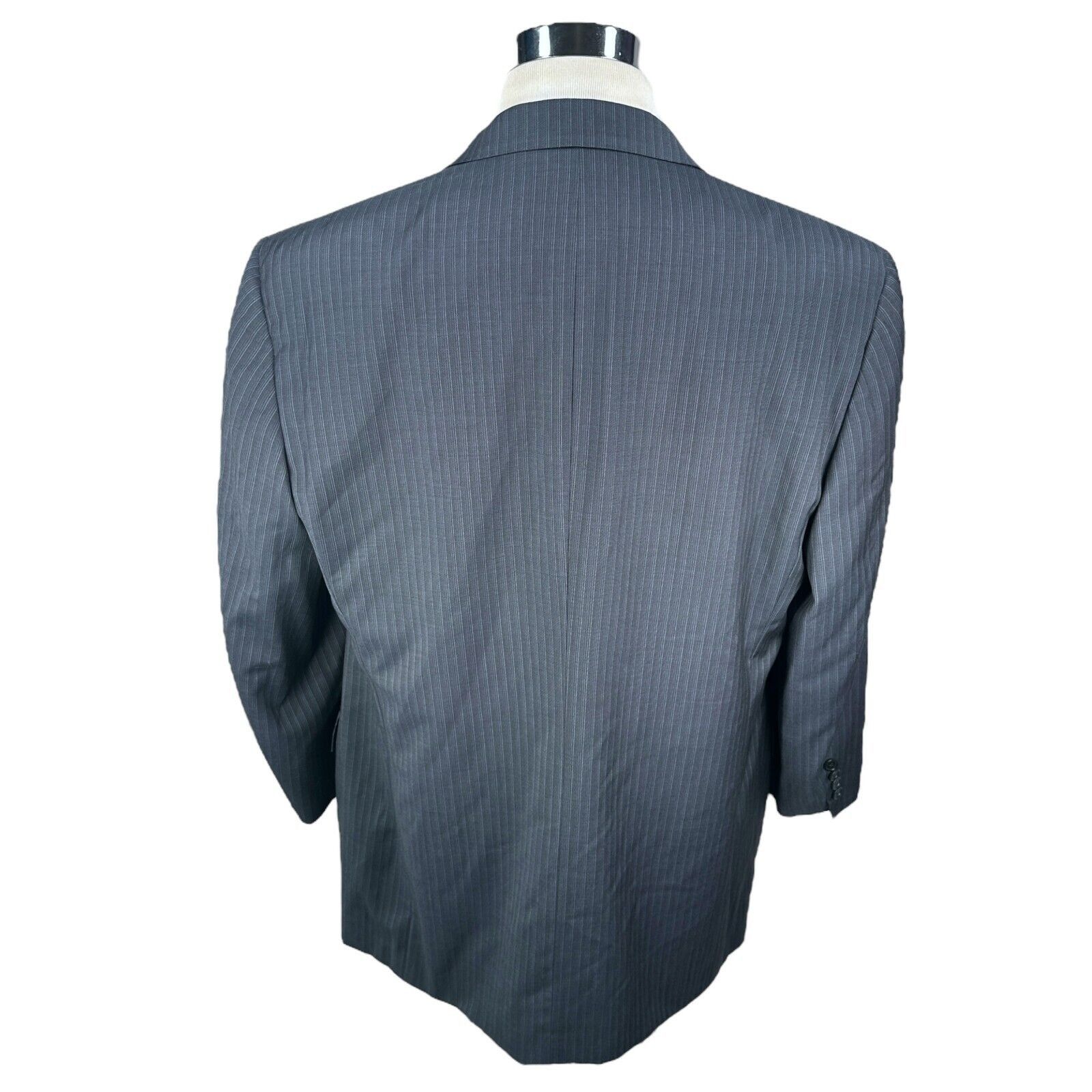 Canali Canali Blazer Jacket Men's US 46R IT 56R Blue Striped Wool Size 46R - 4 Thumbnail